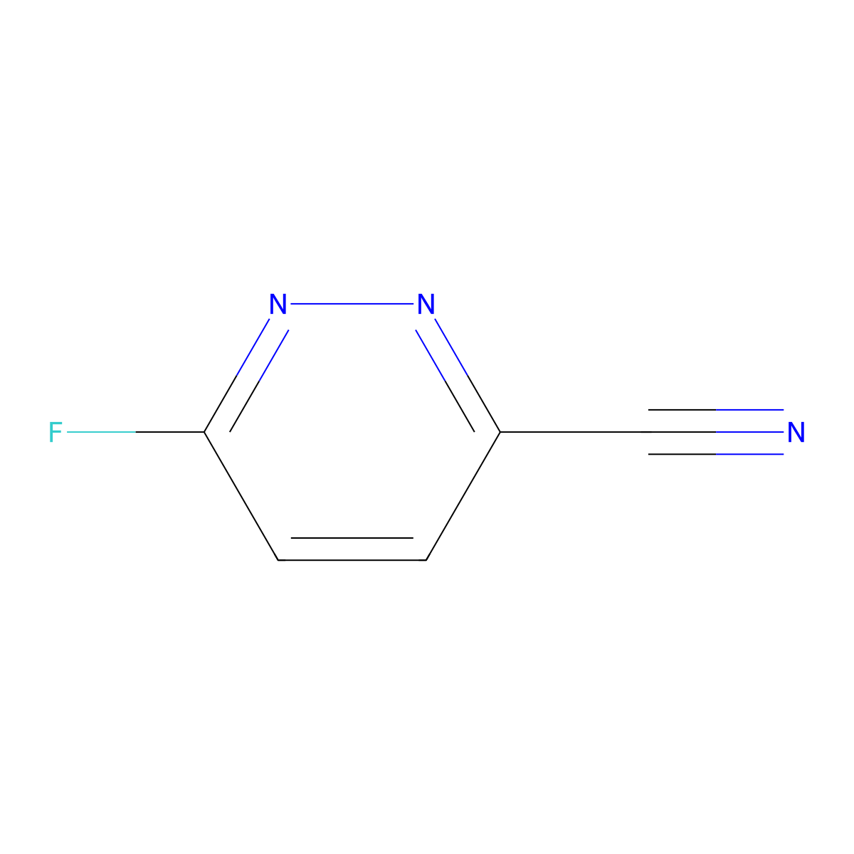 6-Fluoropyridazine-3-carbonitrile molecular structure, CAS 1313738-70-3