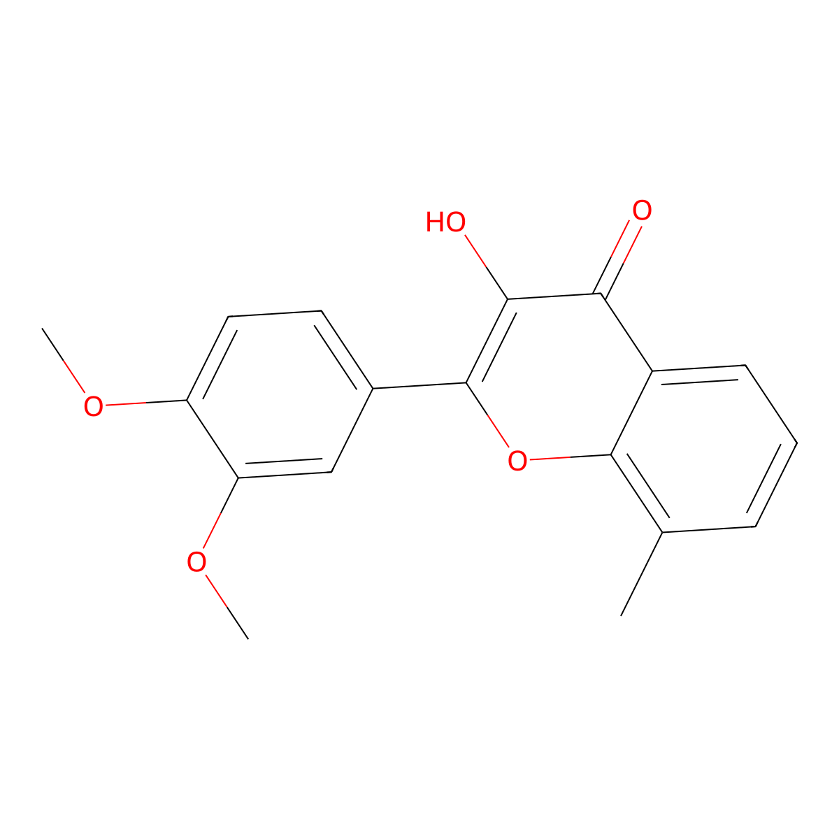 2-(3,4-Dimethoxyphenyl)-3-hydroxy-8-methyl-4H-chromen-4-one molecular structure, CAS 1313738-73-6