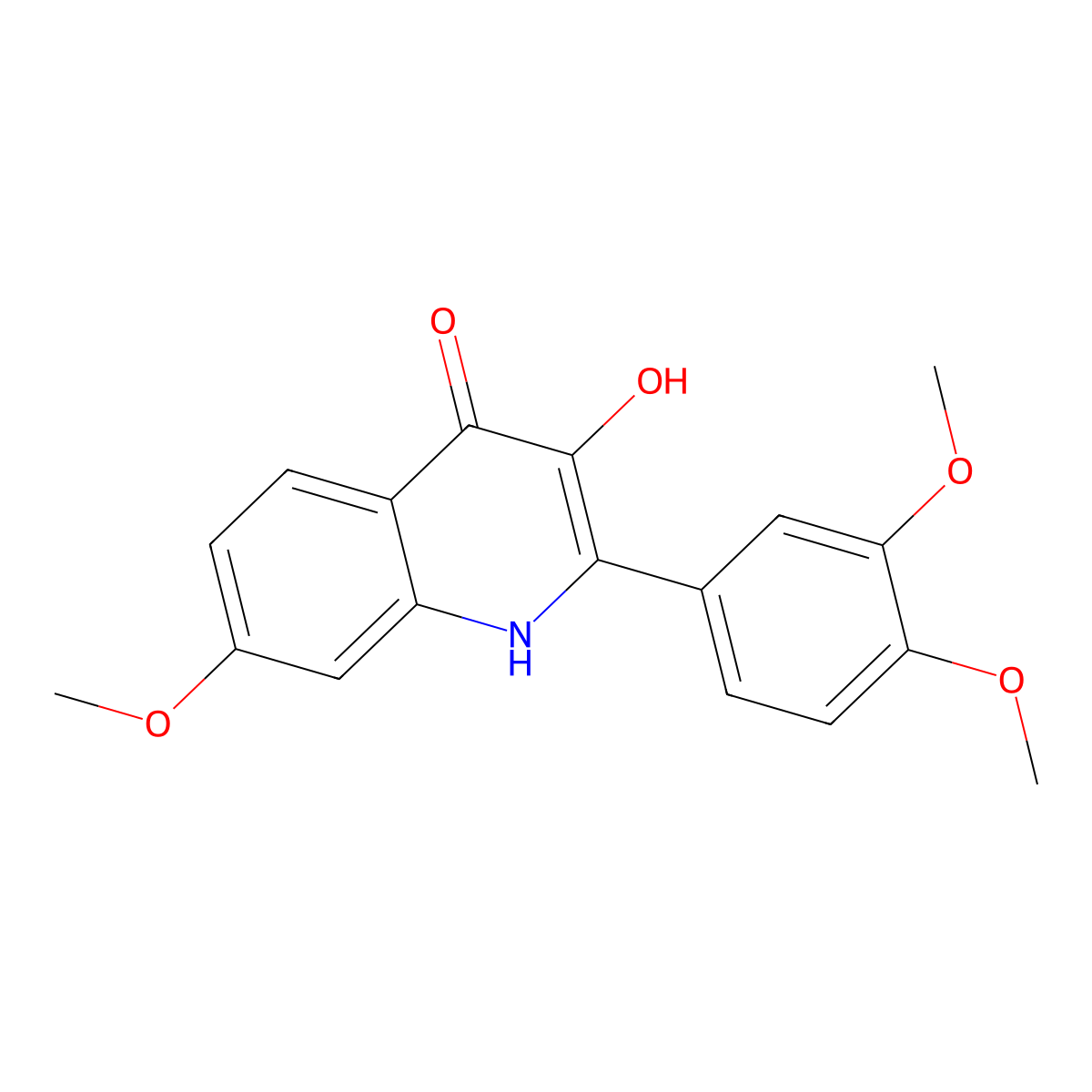 2-(3,4-Dimethoxyphenyl)-3-hydroxy-7-methoxyquinolin-4(1H)-one molecular structure, CAS 1313738-75-8
