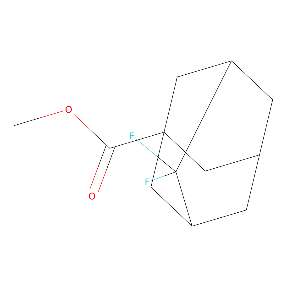 4,4-Difluoroadamantane-1-carboxylic acid methyl ester molecular structure, CAS 1313739-04-6