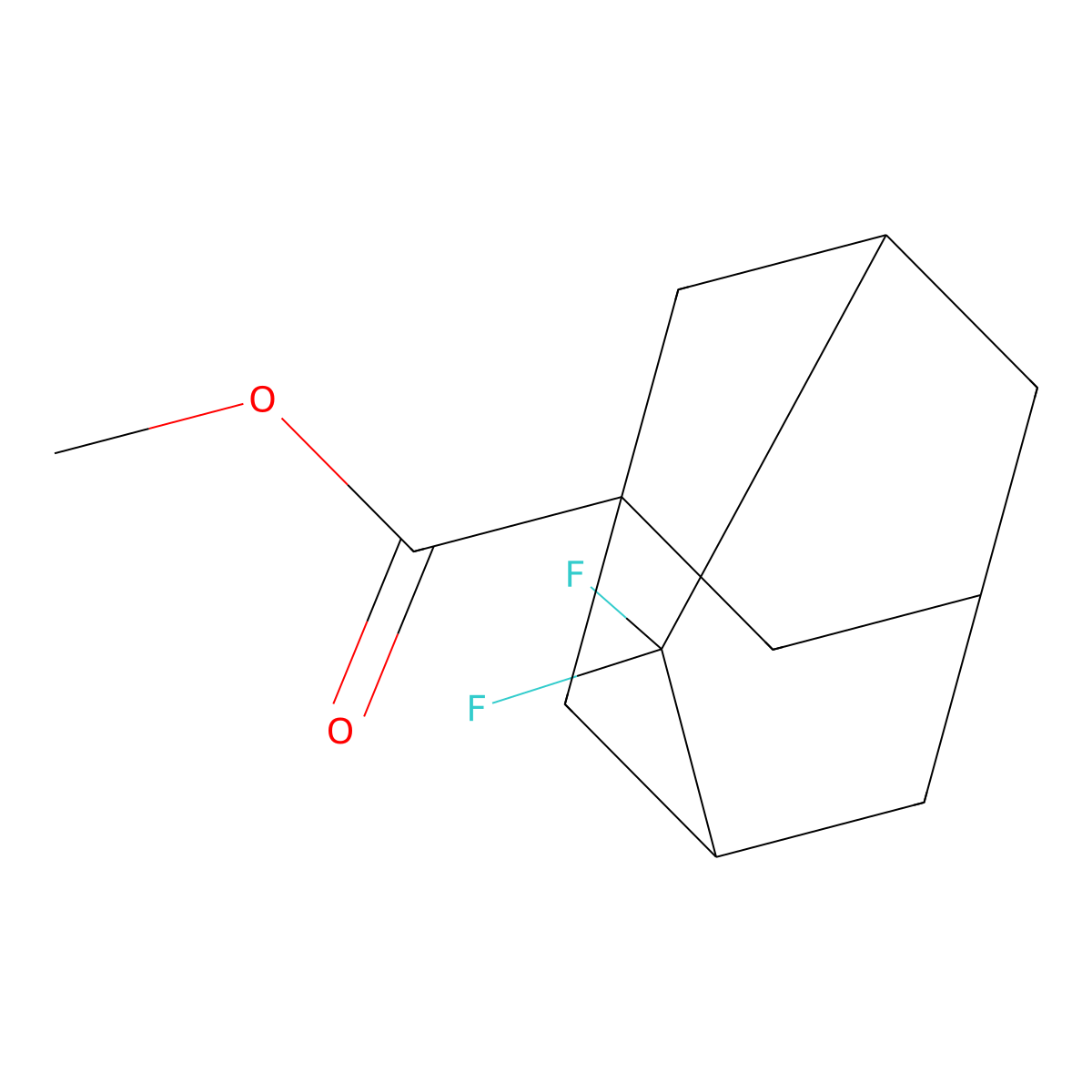 4,4-Difluoroadamantane-1-carboxylic acid methyl ester molecular structure, CAS 1313739-04-6