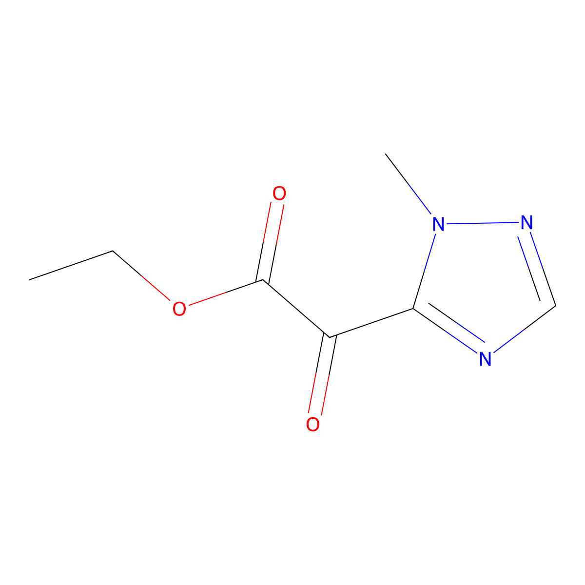 Ethyl (1-methyl-1H-1,2,4-triazol-5-yl)(oxo)acetate molecular structure, CAS 1313739-06-8
