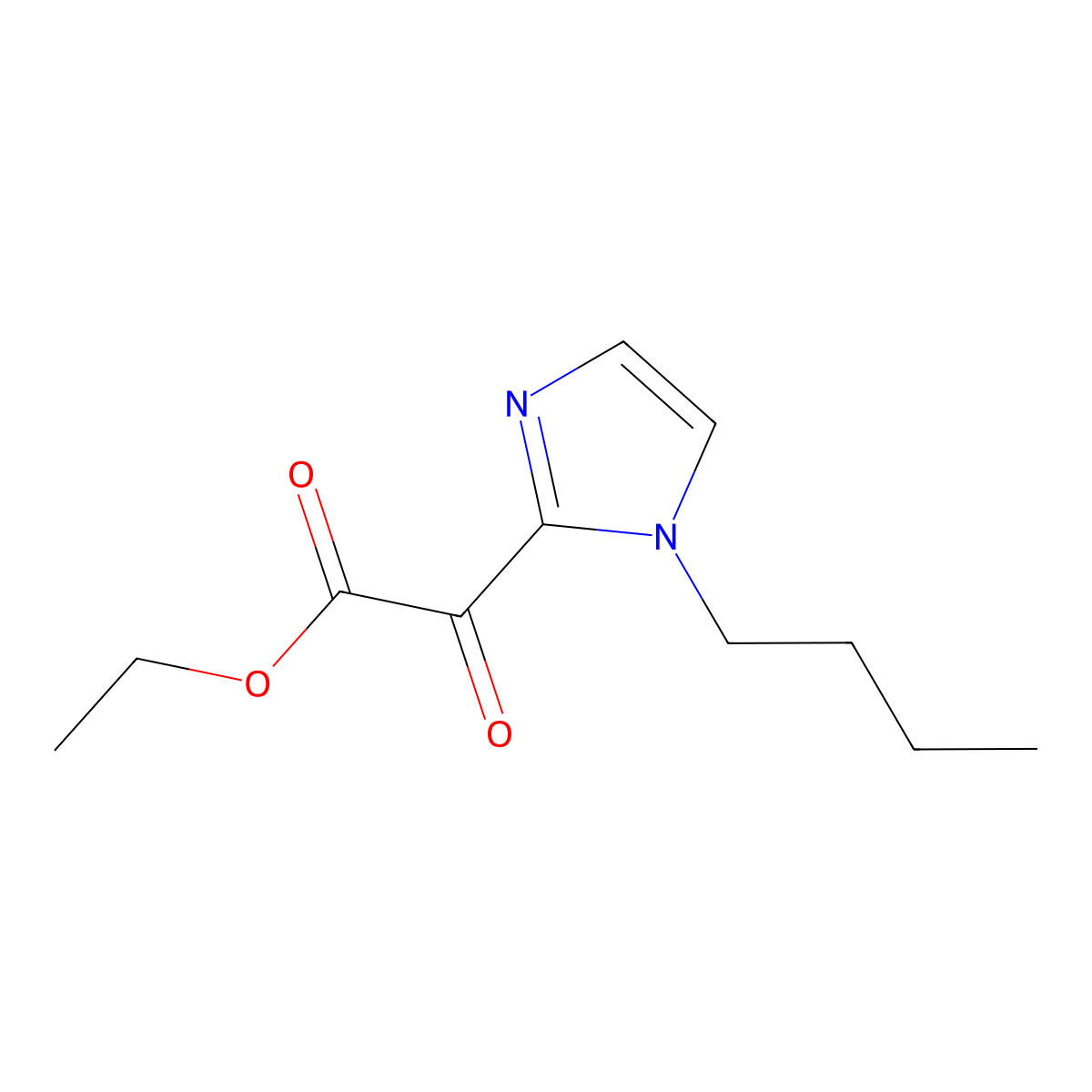 Ethyl 2-(1-butylimidazol-2-yl)-2-oxoacetate molecular structure, CAS 1313739-07-9