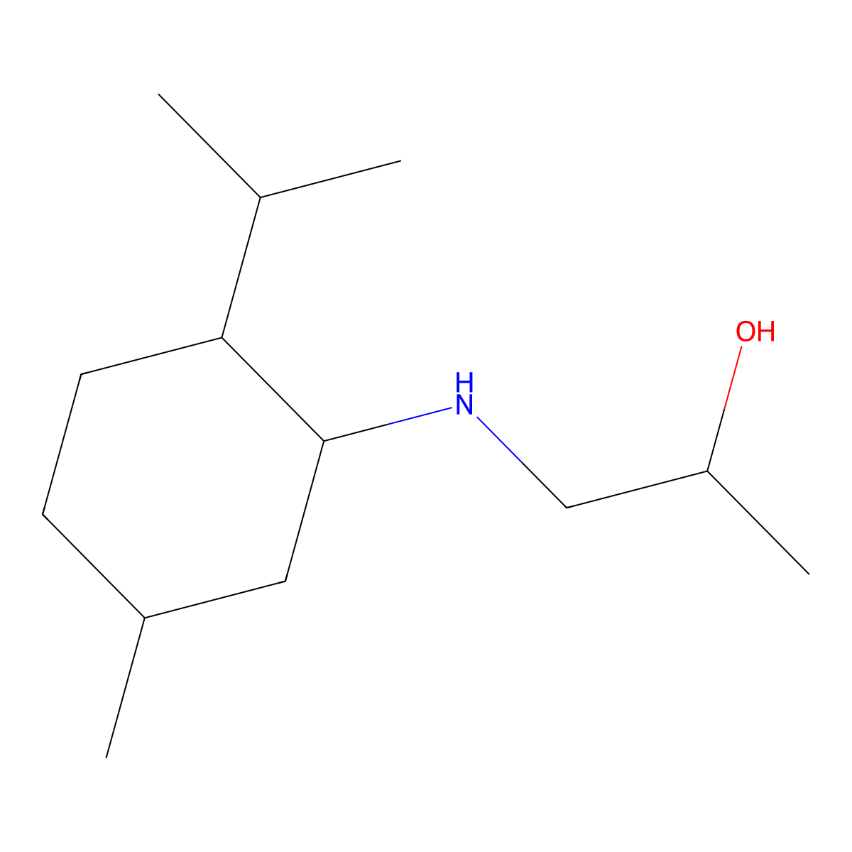 1-{[5-Methyl-2-(propan-2-yl)cyclohexyl]amino}propan-2-ol molecular structure, CAS 131374-05-5
