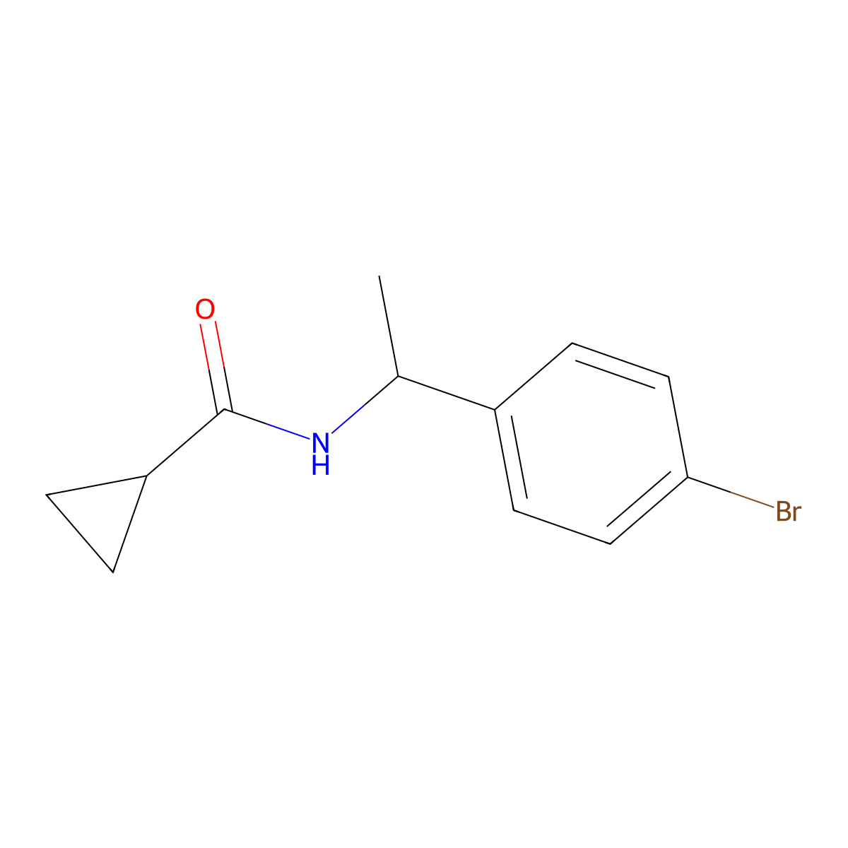 N-(1-(4-Bromophenyl)ethyl)cyclopropanecarboxamide molecular structure, CAS 1313750-03-6