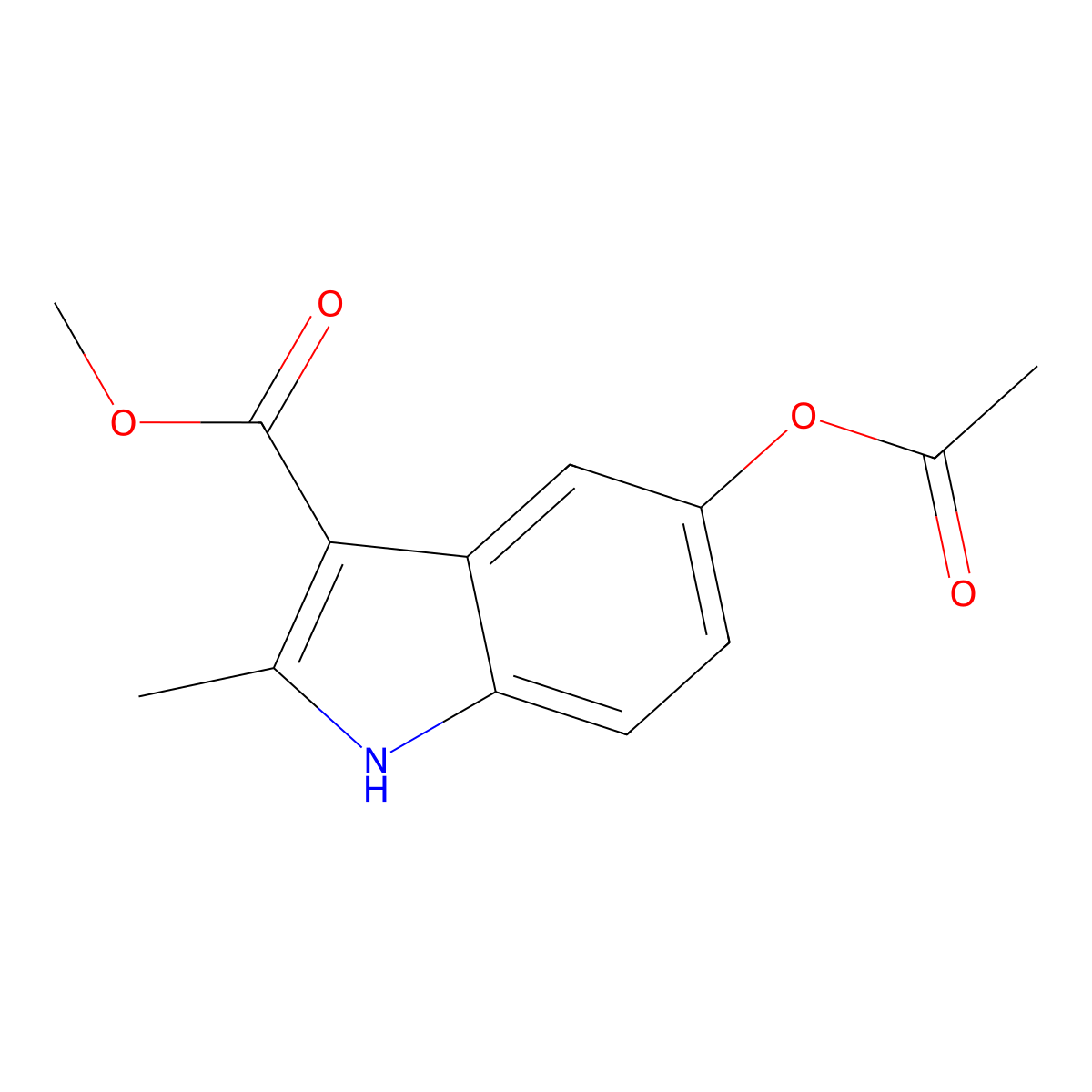 Methyl 5-acetoxy-2-methyl-1H-indole-3-carboxylate molecular structure, CAS 1313753-02-4