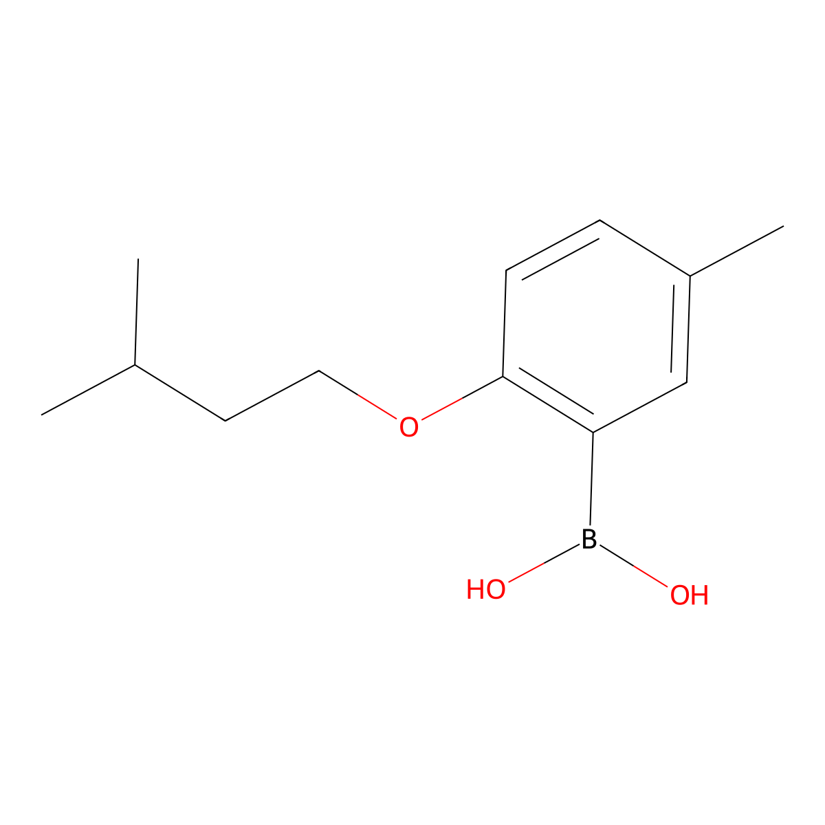 [5-Methyl-2-(3-methylbutoxy)phenyl]boranediol molecular structure, CAS 1313760-29-0