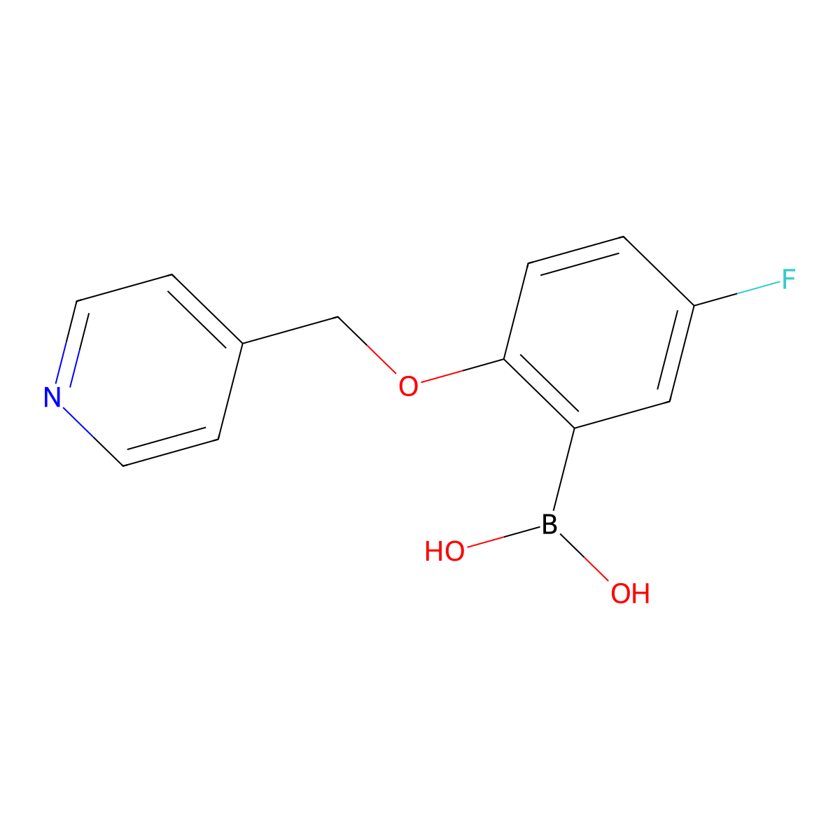 [5-Fluoro-2-(pyridin-4-ylmethoxy)phenyl]boronic acid molecular structure, CAS 1313760-30-3