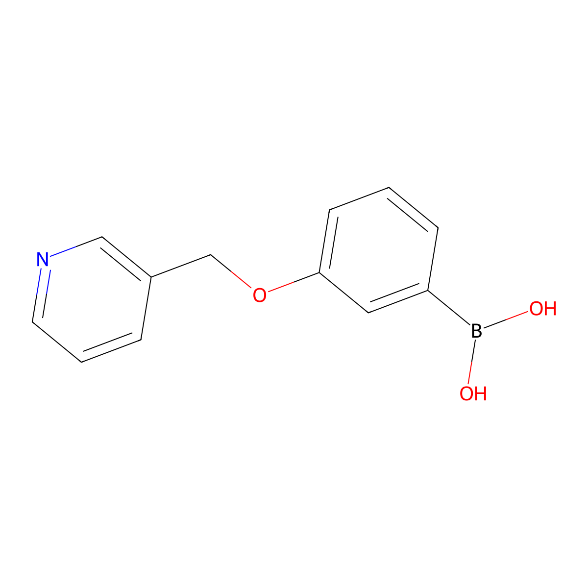 Boronic acid, B-[3-(3-pyridinylmethoxy)phenyl]- molecular structure, CAS 1313760-32-5