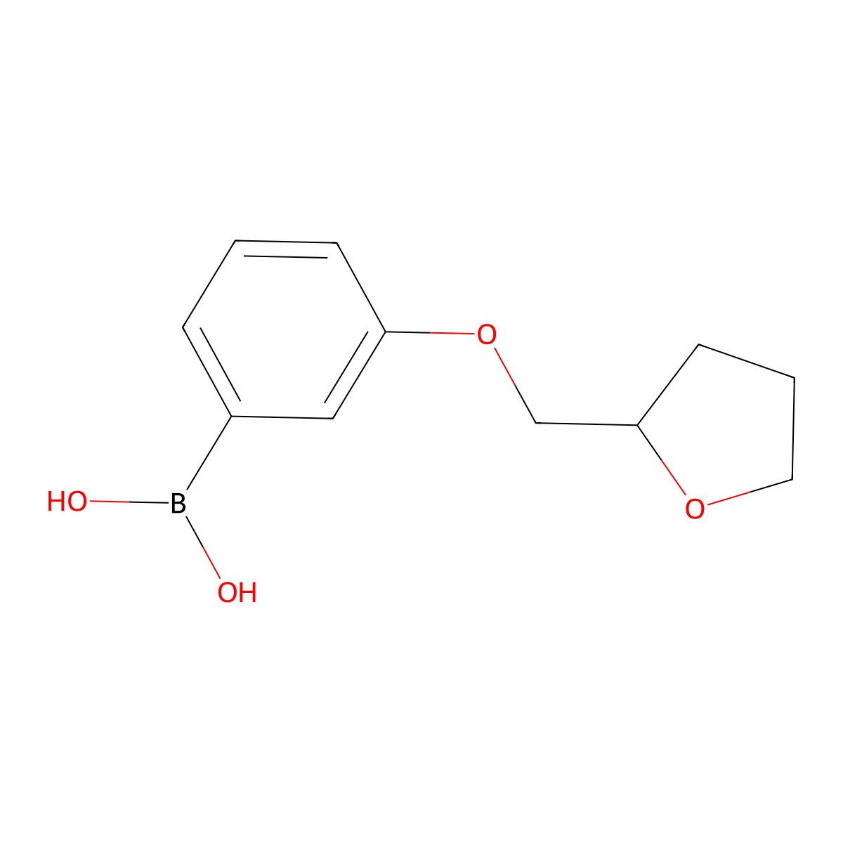 3-(Oxolan-2-ylmethoxy)phenylboronic acid molecular structure, CAS 1313760-56-3