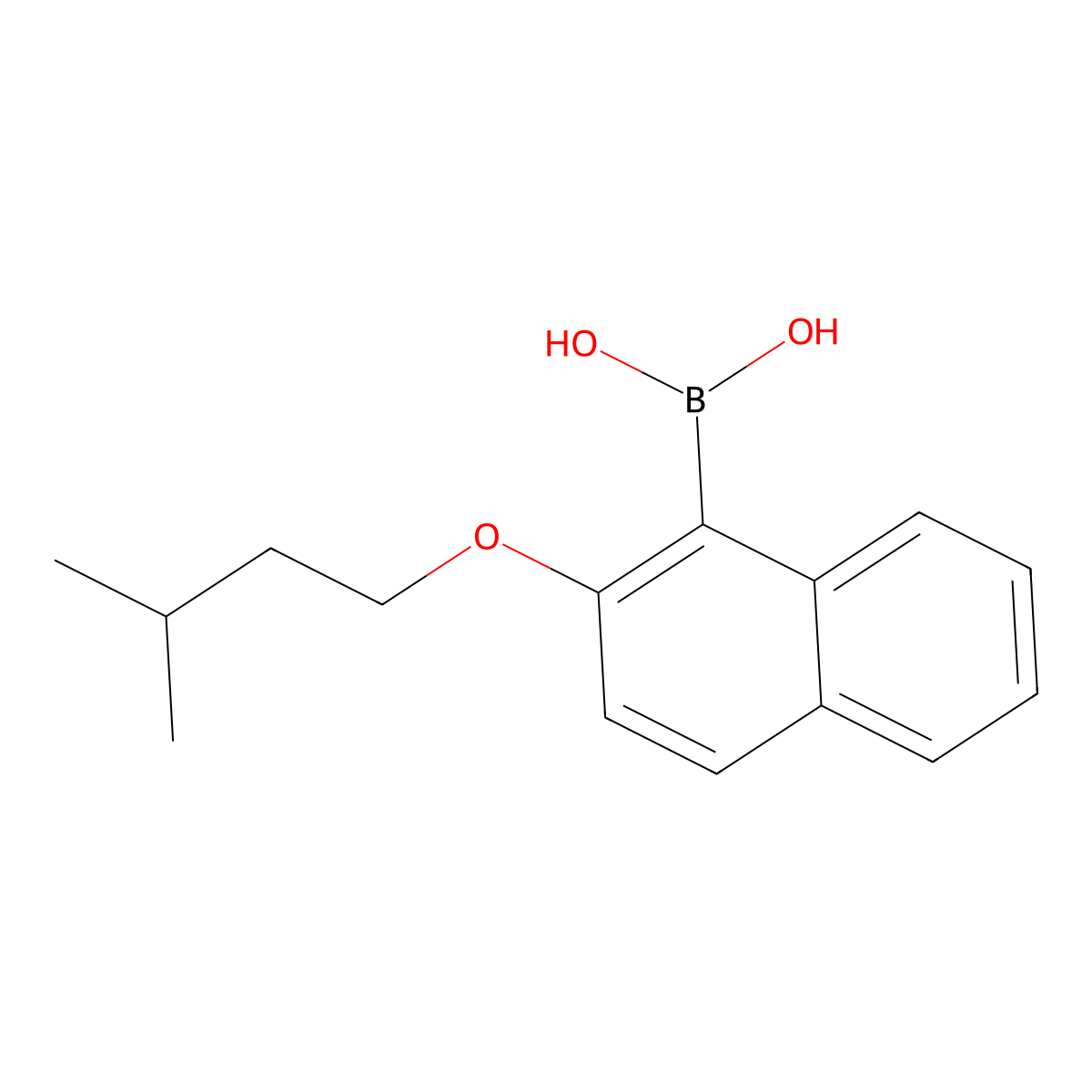 [2-(3-Methylbutoxy)naphthalen-1-yl]boronic acid molecular structure, CAS 1313760-73-4