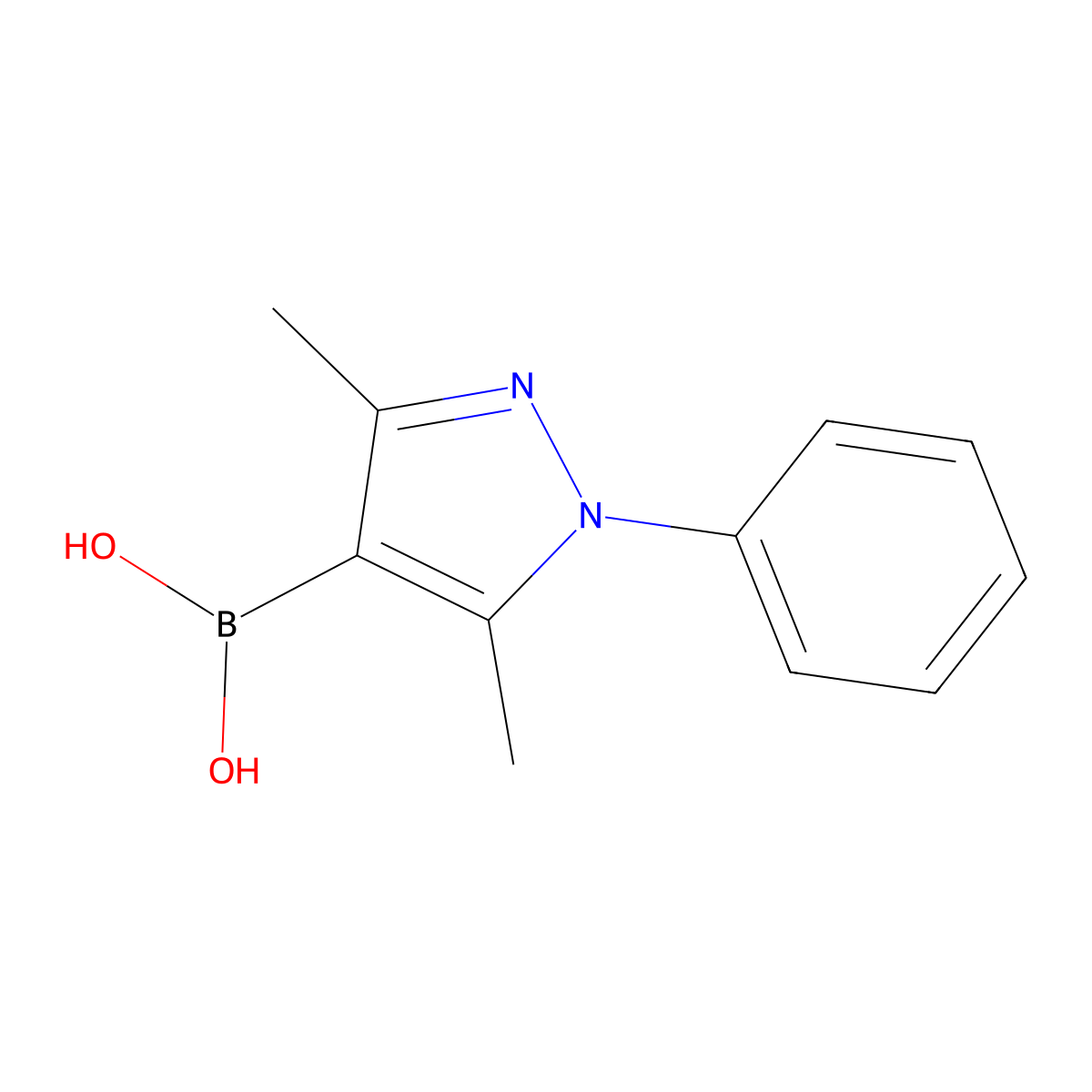 (3,5-Dimethyl-1-phenyl-1H-pyrazol-4-yl)boronic acid molecular structure, CAS 1313760-78-9
