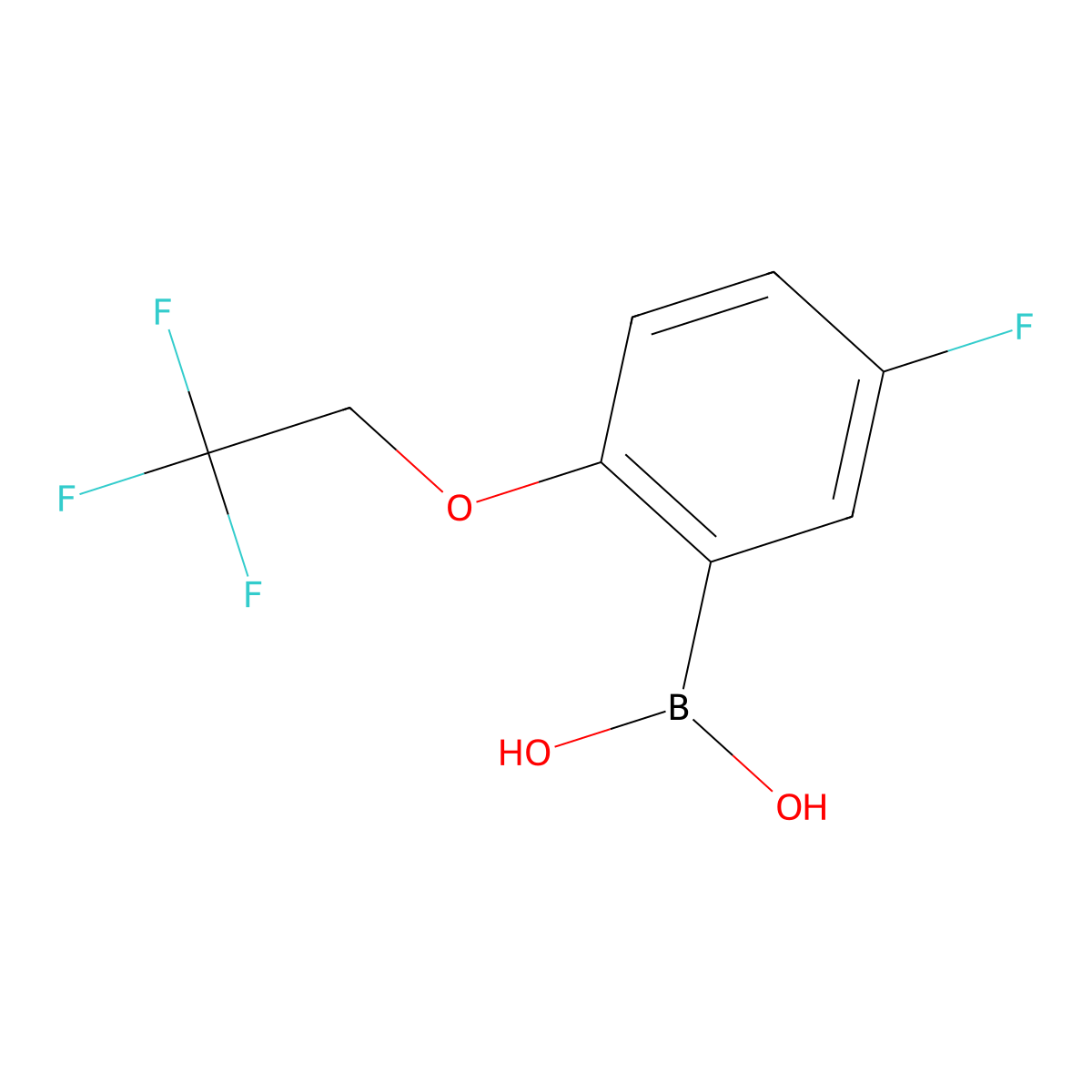 (5-Fluoro-2-(2,2,2-trifluoroethoxy)phenyl)boronic acid molecular structure, CAS 1313760-94-9