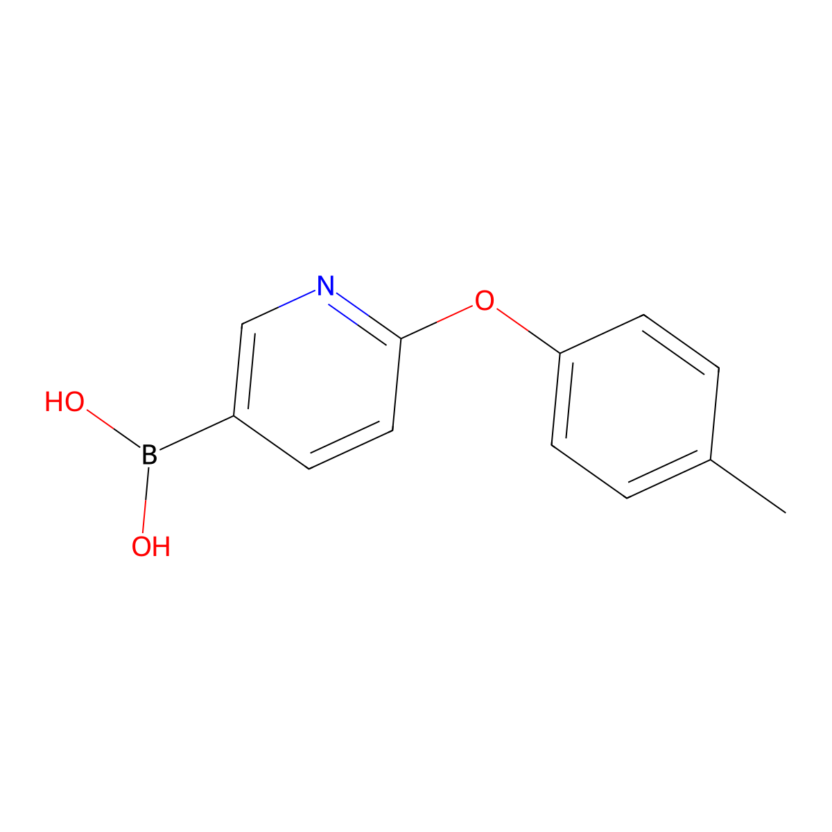 (6-(p-Tolyloxy)pyridin-3-yl)boronic acid molecular structure, CAS 1313761-01-1