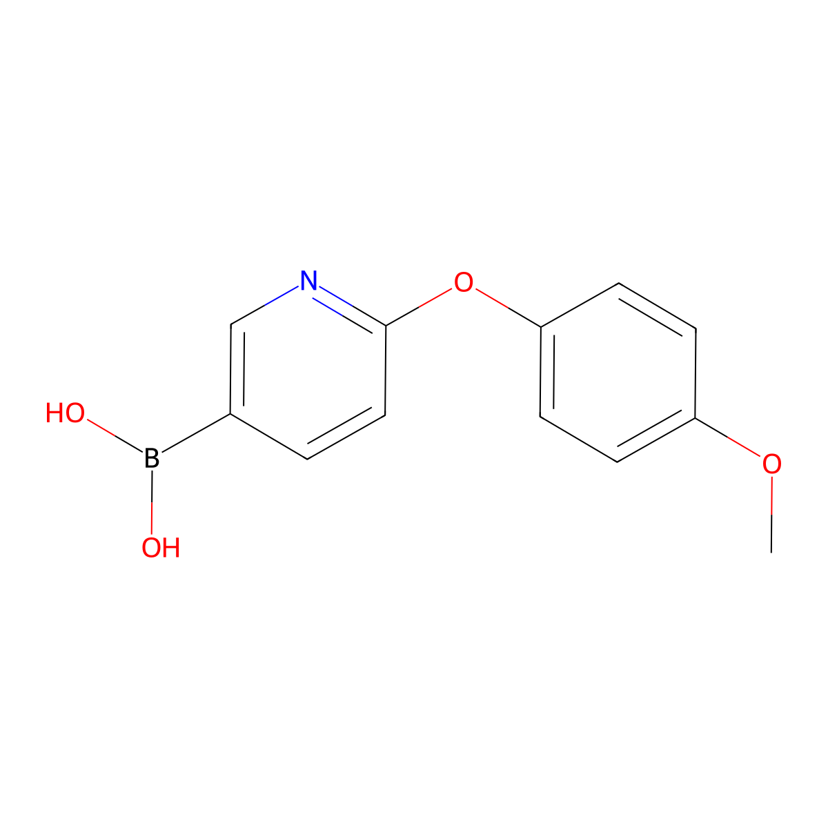 (6-(4-Methoxyphenoxy)pyridin-3-yl)boronic acid molecular structure, CAS 1313761-02-2