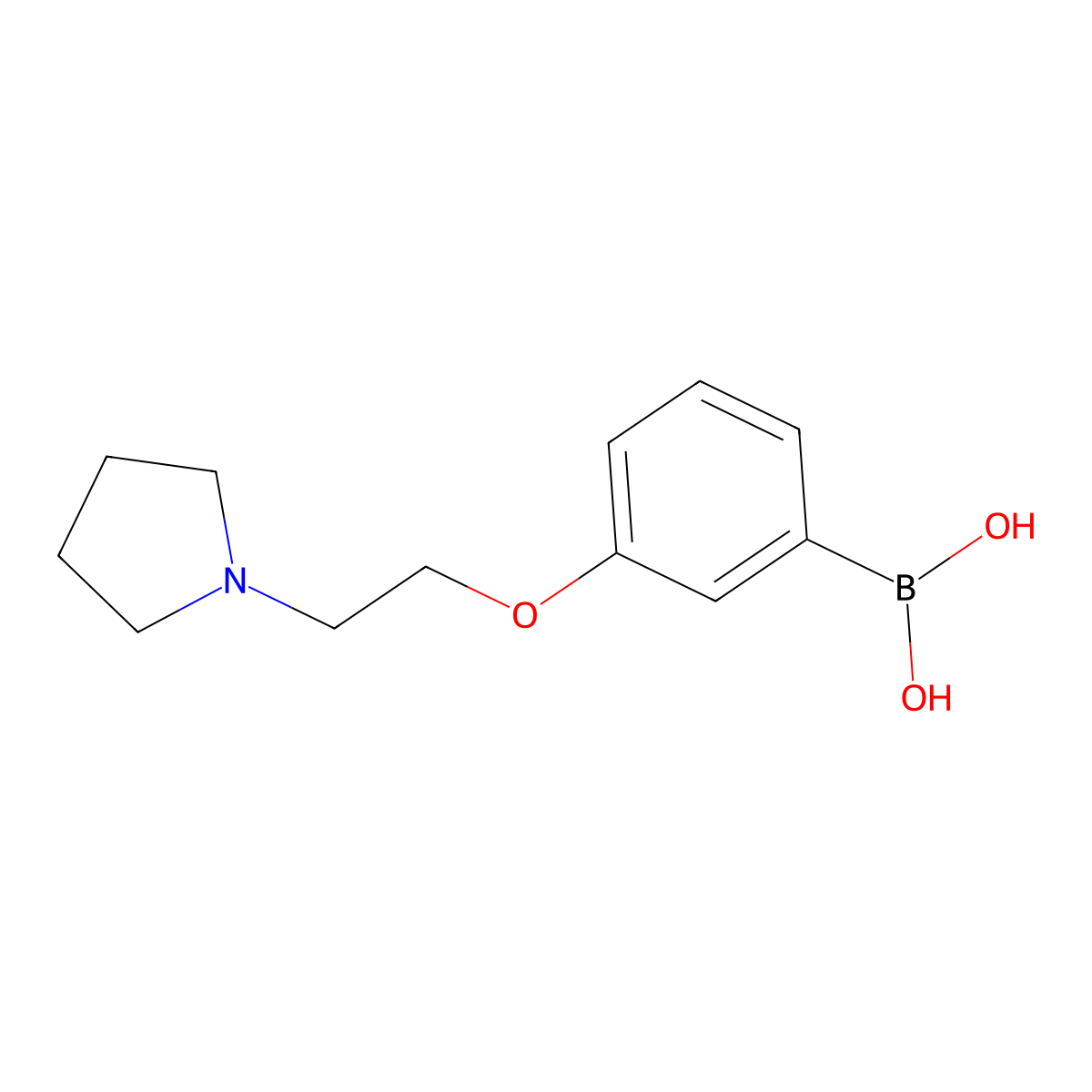 (3-(2-(Pyrrolidin-1-yl)ethoxy)phenyl)boronic acid molecular structure, CAS 1313761-13-5