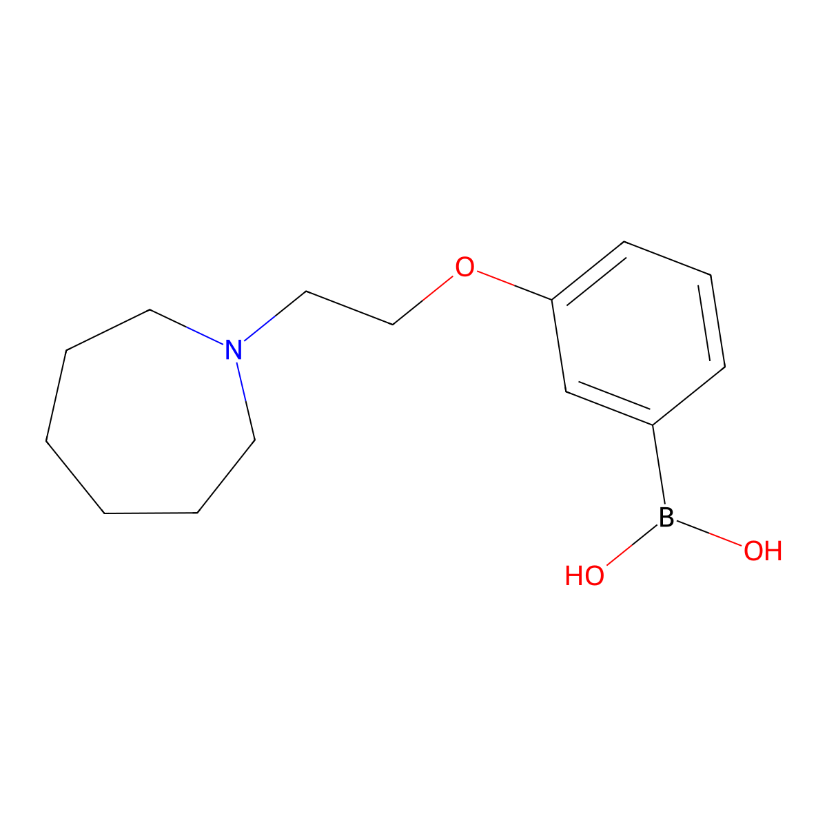 {3-[2-(Azepan-1-yl)ethoxy]phenyl}boronic acid molecular structure, CAS 1313761-33-9