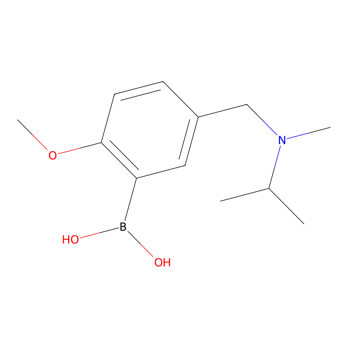 (5-((Isopropyl(methyl)amino)methyl)-2-methoxyphenyl)boronic acid molecular structure, CAS 1313761-40-8