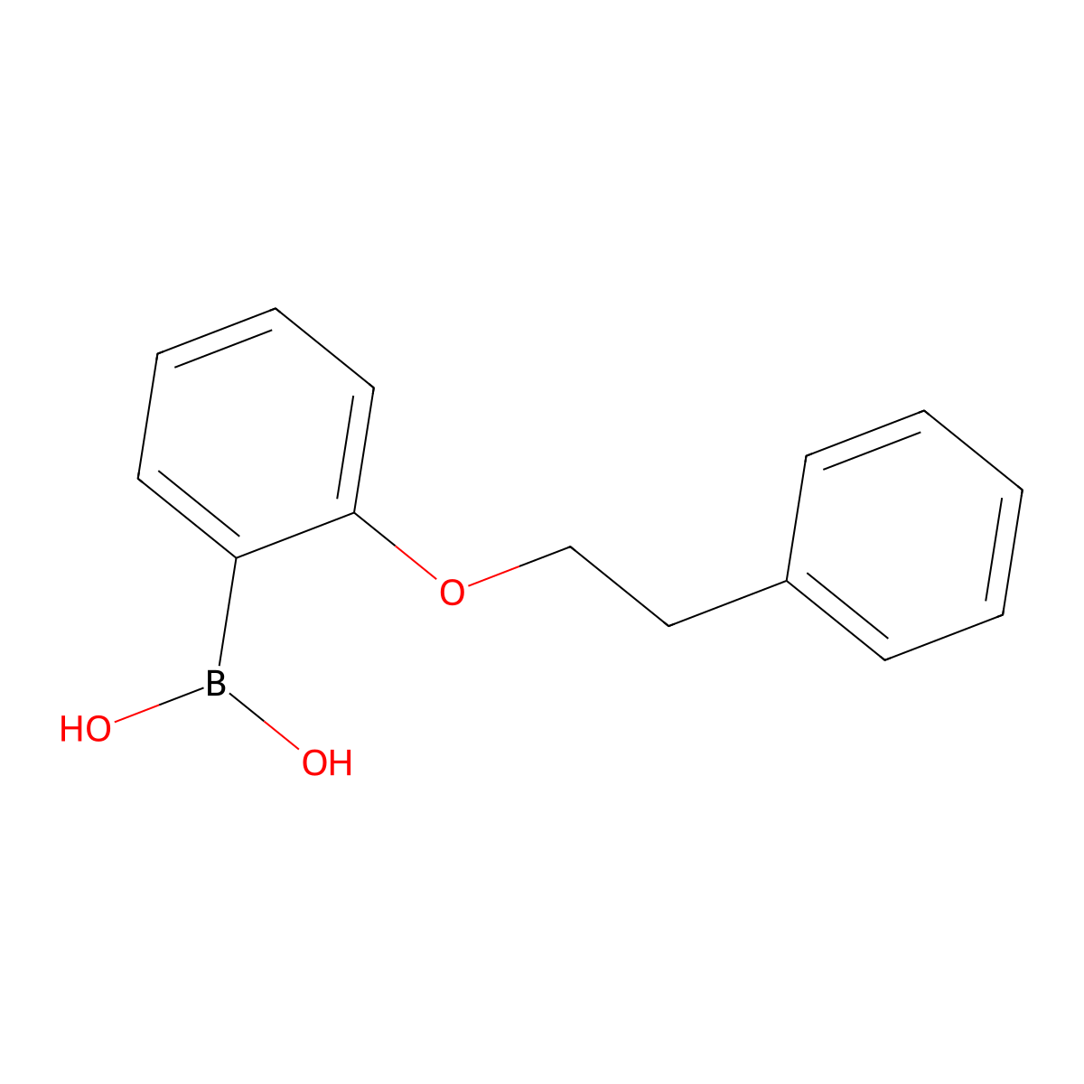 Boronic acid, B-[2-(2-phenylethoxy)phenyl]- molecular structure, CAS 1313761-41-9