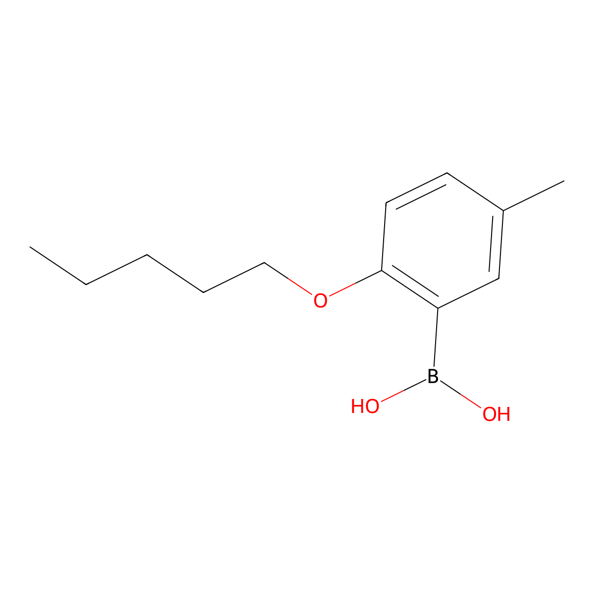 [5-Methyl-2-(pentyloxy)phenyl]boranediol molecular structure, CAS 1313761-49-7