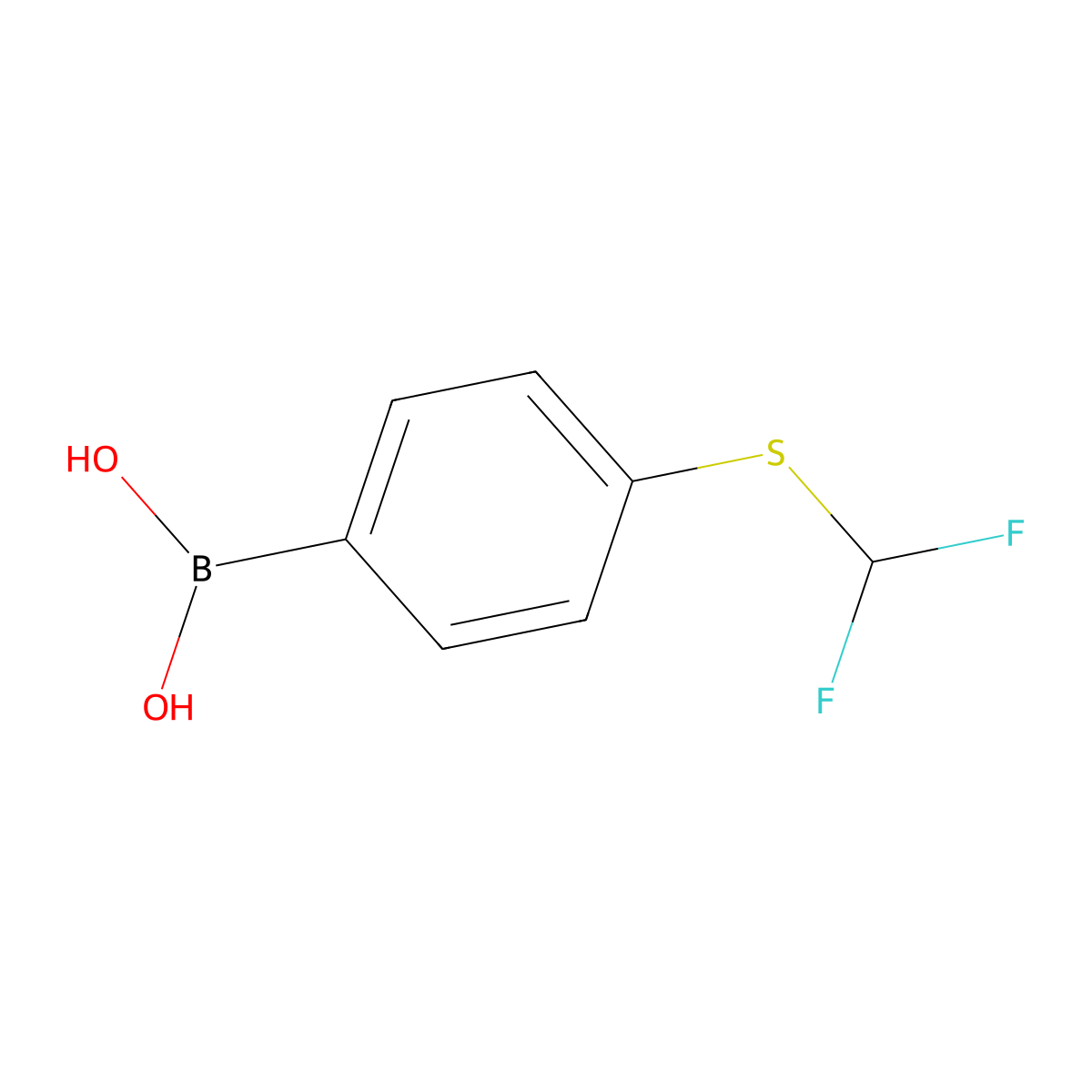 (4-((Difluoromethyl)thio)phenyl)boronic acid molecular structure, CAS 1313761-59-9