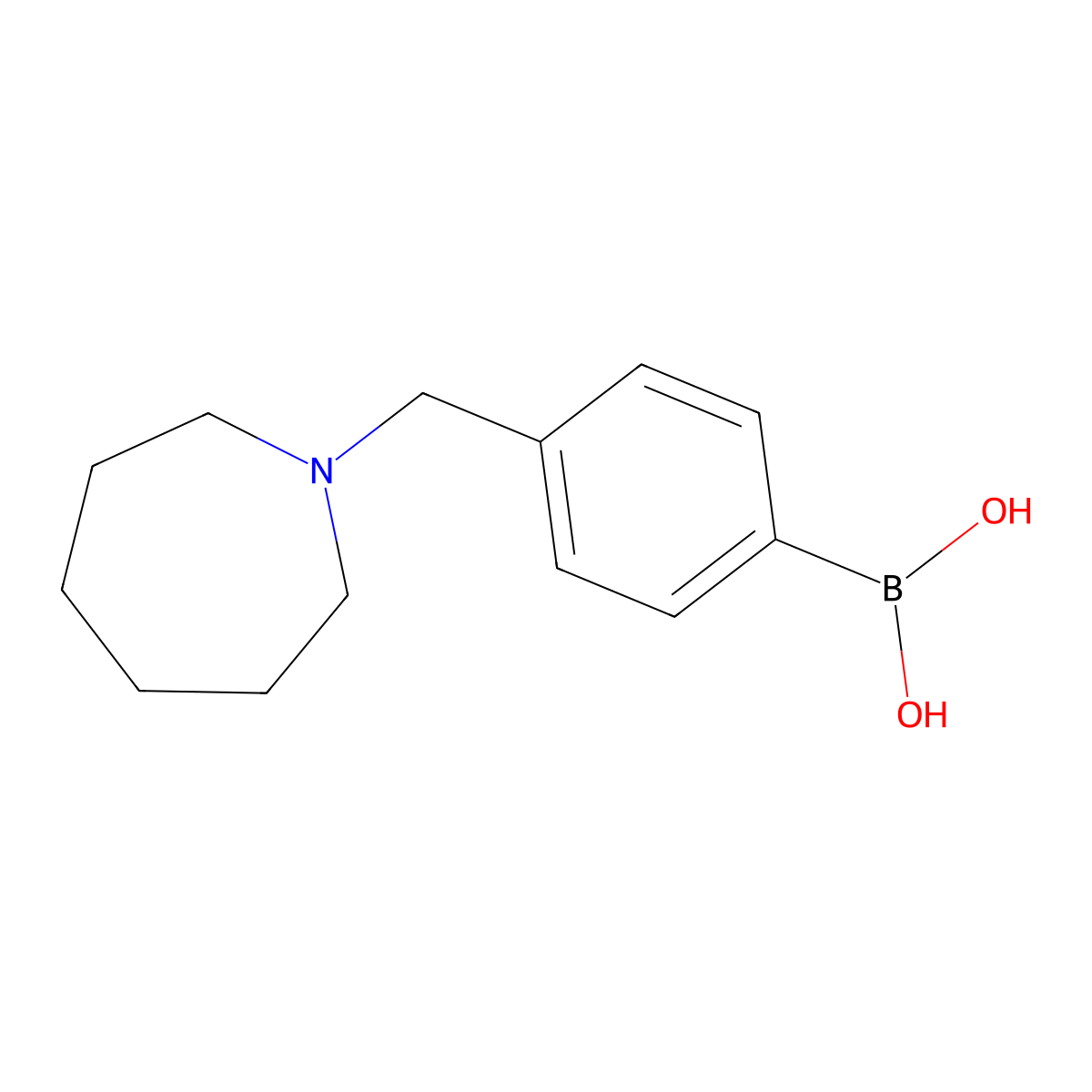 {4-[(Azepan-1-yl)methyl]phenyl}boronic acid molecular structure, CAS 1313761-61-3