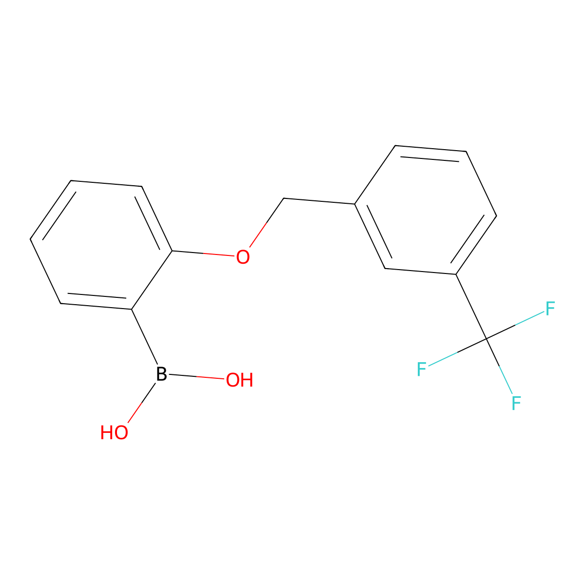Boronic acid, B-[2-[[3-(trifluoromethyl)phenyl]methoxy]phenyl]- molecular structure, CAS 1313761-90-8