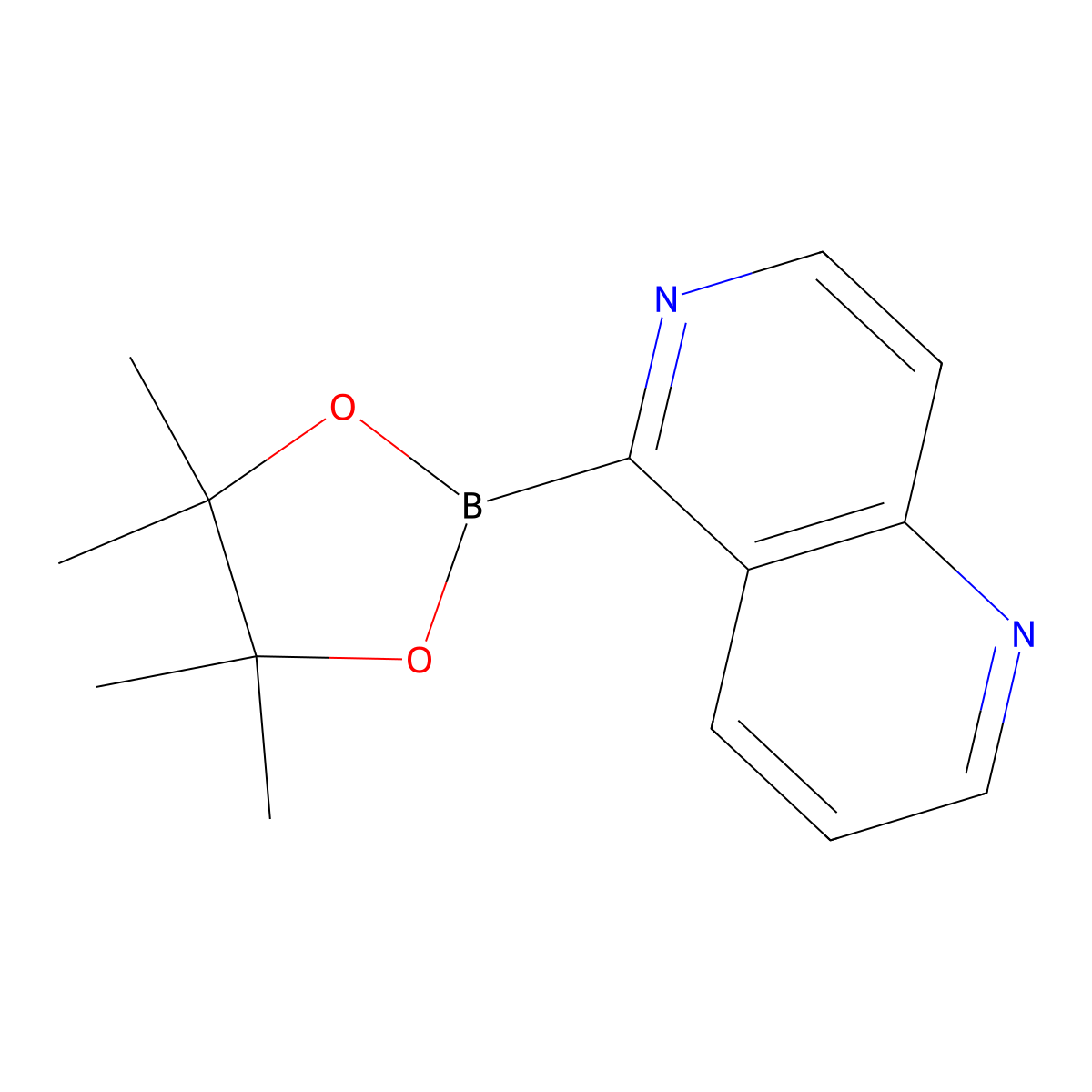 5-(4,4,5,5-Tetramethyl-1,3,2-dioxaborolan-2-yl)-1,6-naphthyridine molecular structure, CAS 1313762-04-7