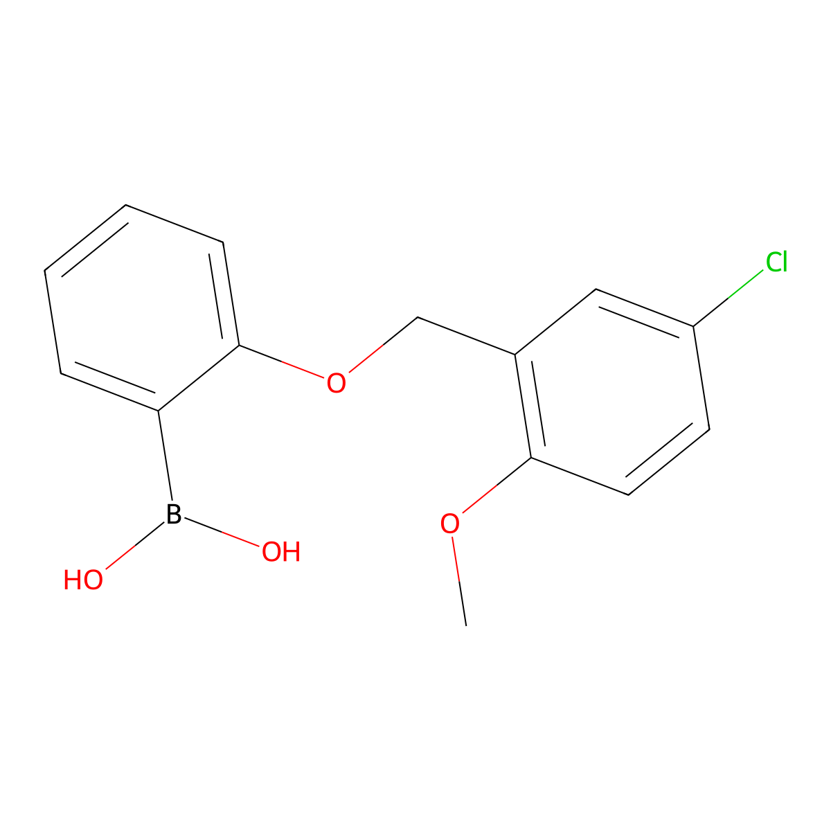 Boronic acid, B-[2-[(5-chloro-2-methoxyphenyl)methoxy]phenyl]- molecular structure, CAS 1313762-07-0