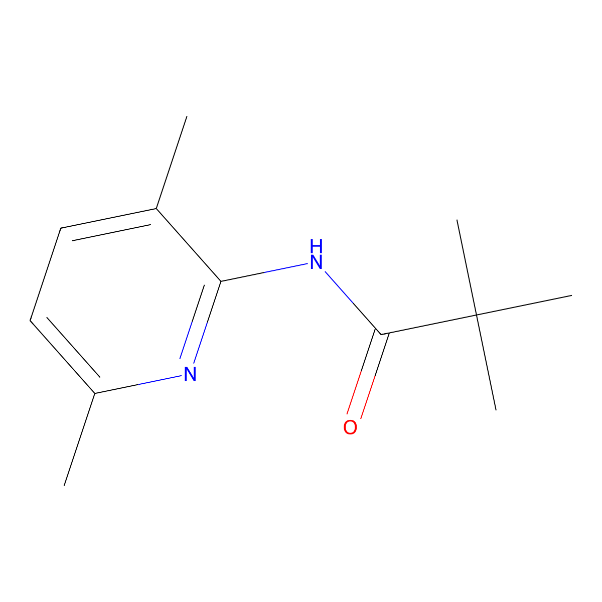 N-(3,6-dimethylpyridin-2-yl)pivalamide molecular structure, CAS 1313762-34-3