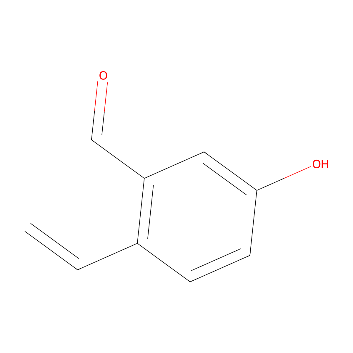5-Hydroxy-2-vinylbenzaldehyde molecular structure, CAS 1313762-42-3