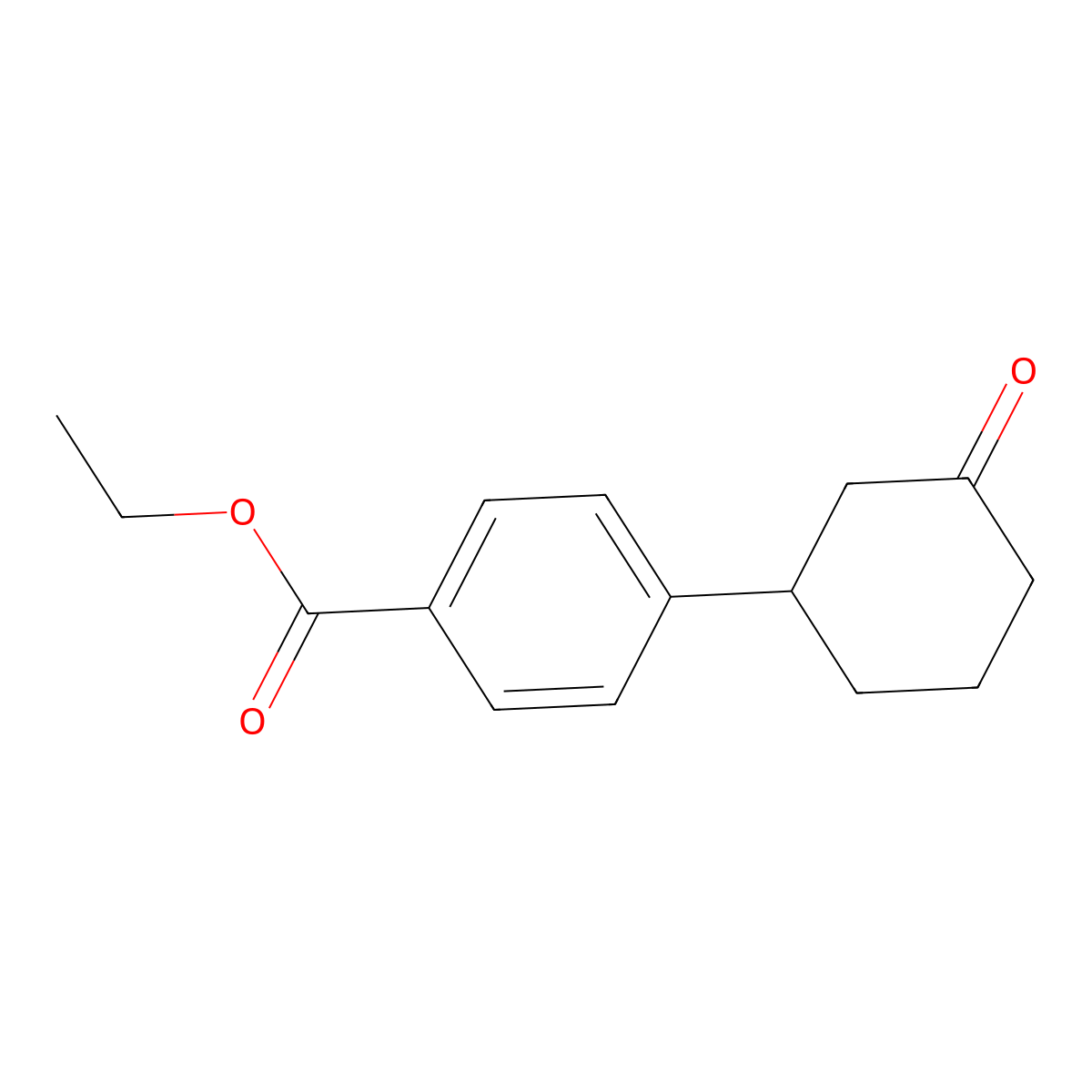 Ethyl 4-(3-oxocyclohexyl)benzoate molecular structure, CAS 131379-22-1