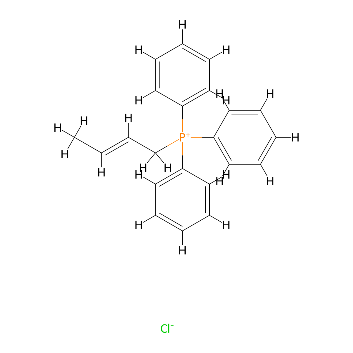 2-Butenyltriphenylphosphonium chloride molecular structure, CAS 13138-25-5