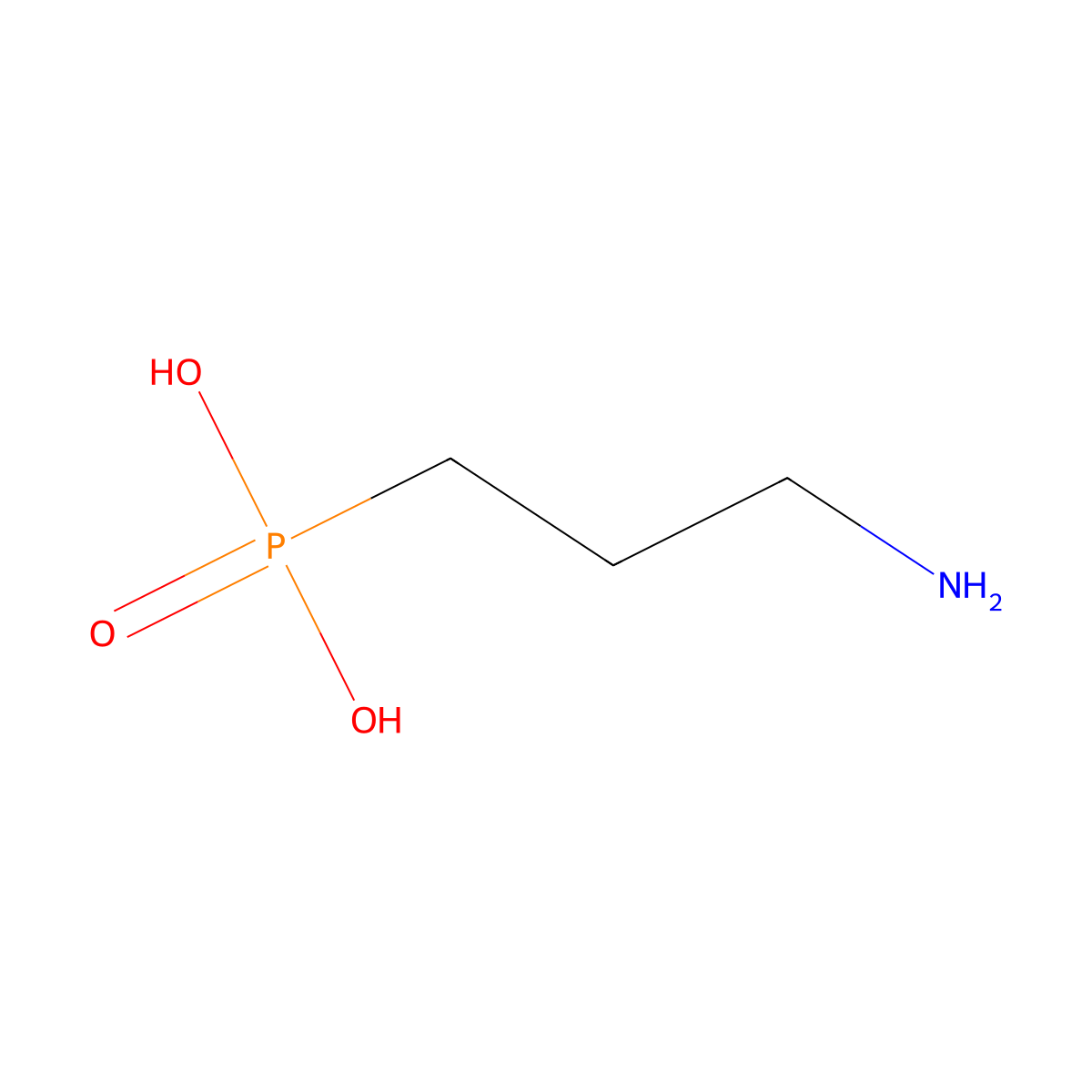 3-Aminopropylphosphonic acid molecular structure, CAS 13138-33-5