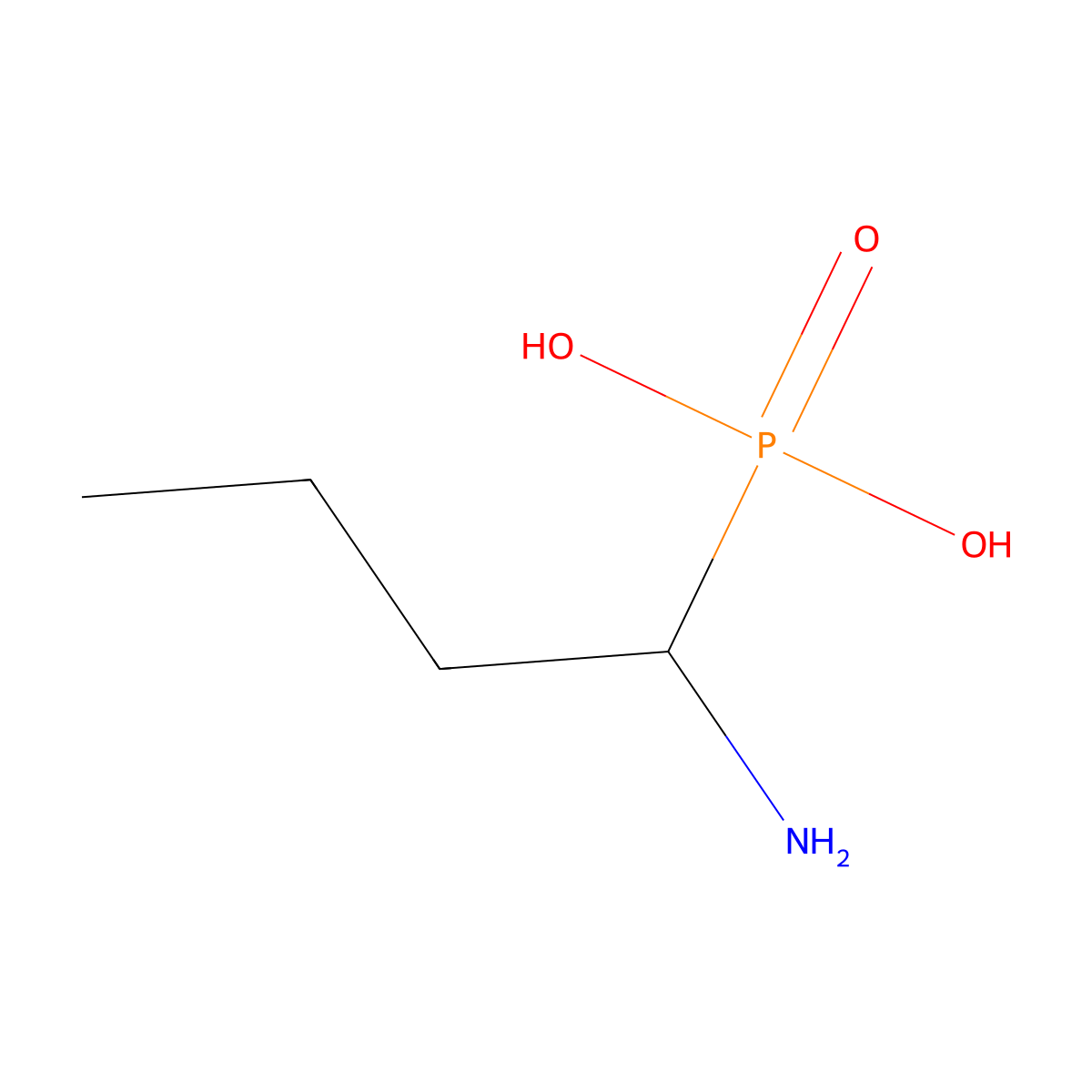 1-Aminobutylphosphonic acid molecular structure, CAS 13138-36-8