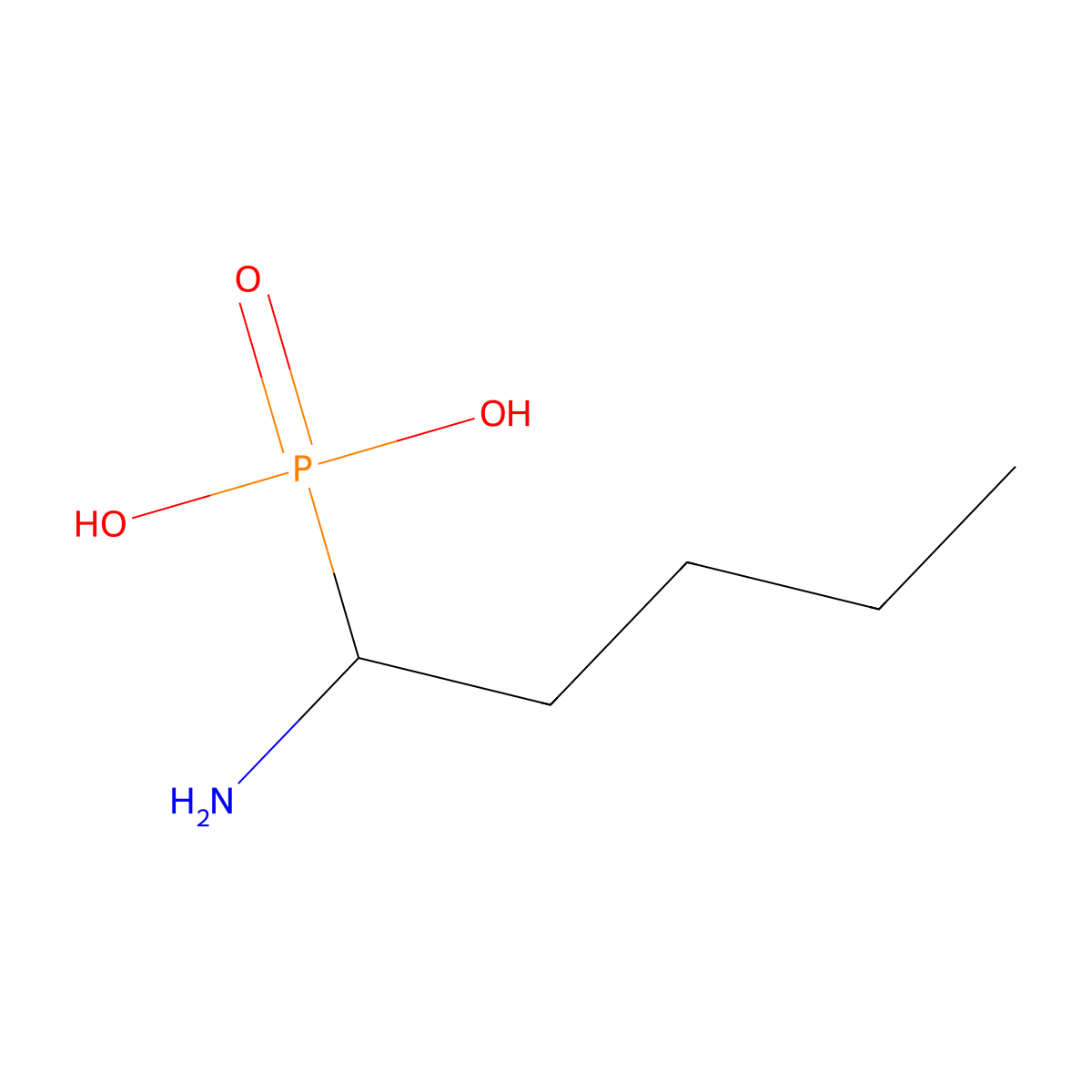 (1-Aminopentyl)phosphonic acid molecular structure, CAS 13138-37-9