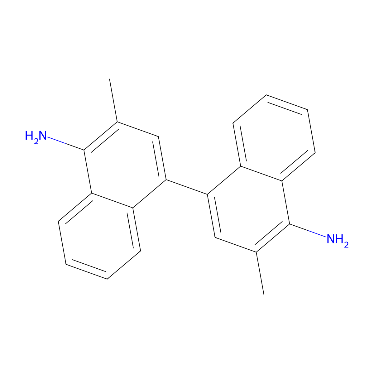 3,3'-Dimethyl(1,1'-binaphthalene)-4,4'-diamine molecular structure, CAS 13138-48-2