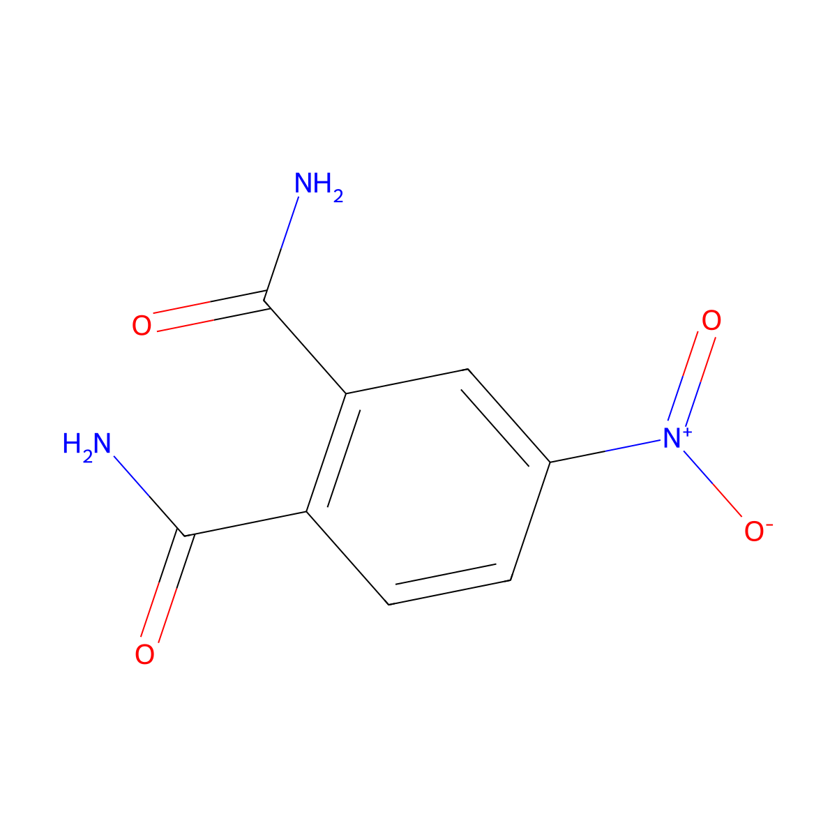 1,2-Benzenedicarboxamide, 4-nitro- molecular structure, CAS 13138-53-9