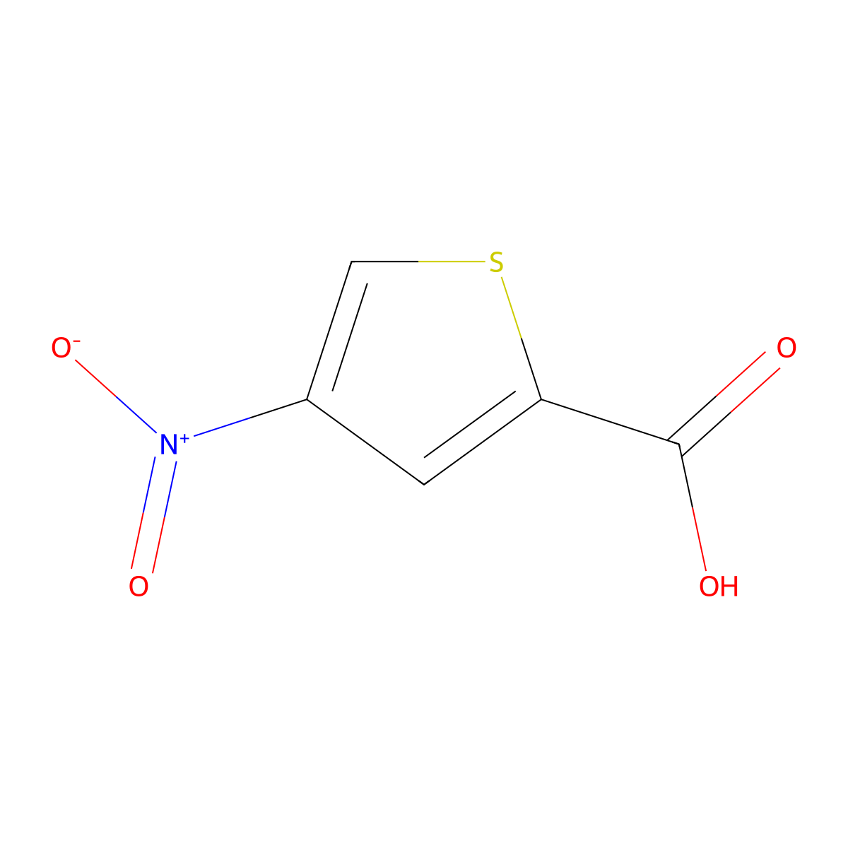 4-Nitrothiophene-2-carboxylic acid molecular structure, CAS 13138-70-0