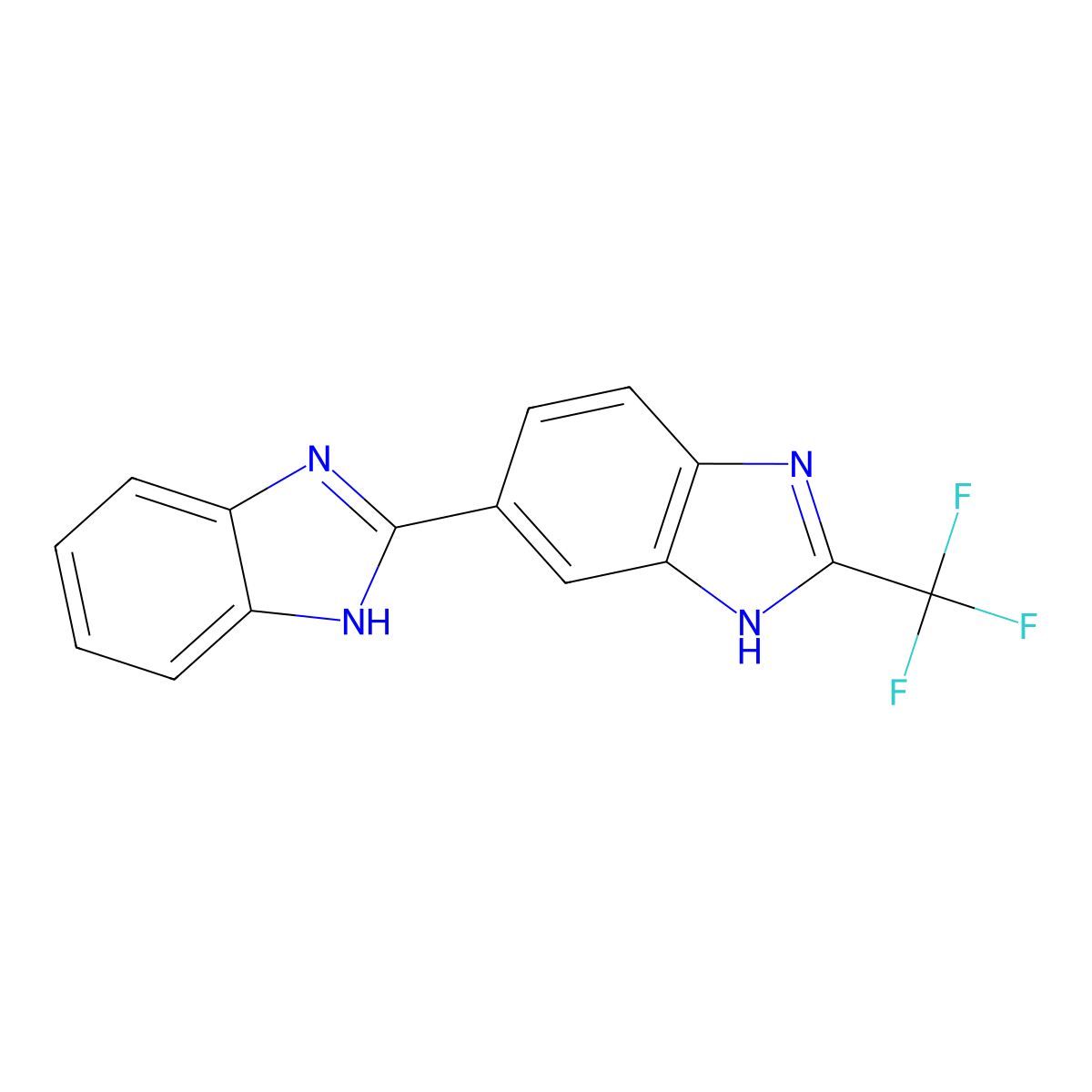 2-(trifluoromethyl)-5,2'-bis(1H-benzimidazole) molecular structure, CAS 1313832-95-9