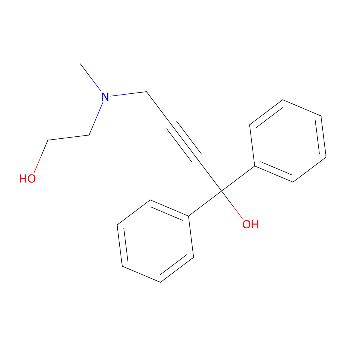 4-[(2-Hydroxyethyl)(methyl)amino]-1,1-diphenylbut-2-yn-1-ol molecular structure, CAS 1313844-05-1