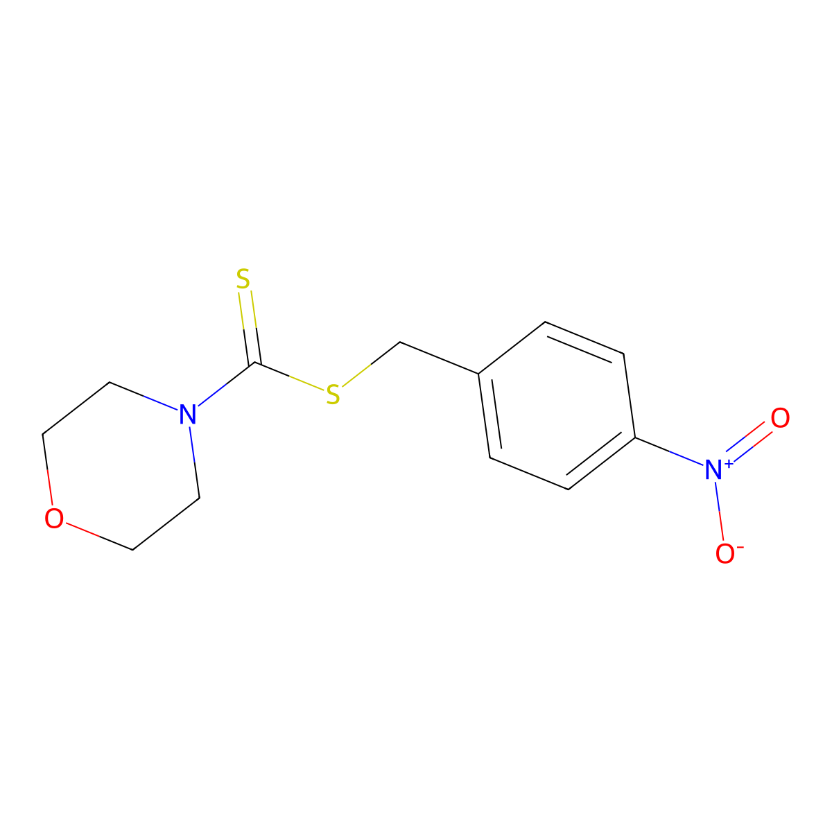 4-Nitrobenzyl morpholine-4-carbodithioate molecular structure, CAS 1313855-66-1