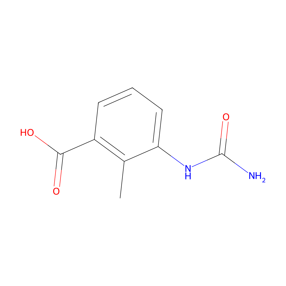 3-[(Aminocarbonyl)amino]-2-methylbenzoic acid molecular structure, CAS 1313855-79-6