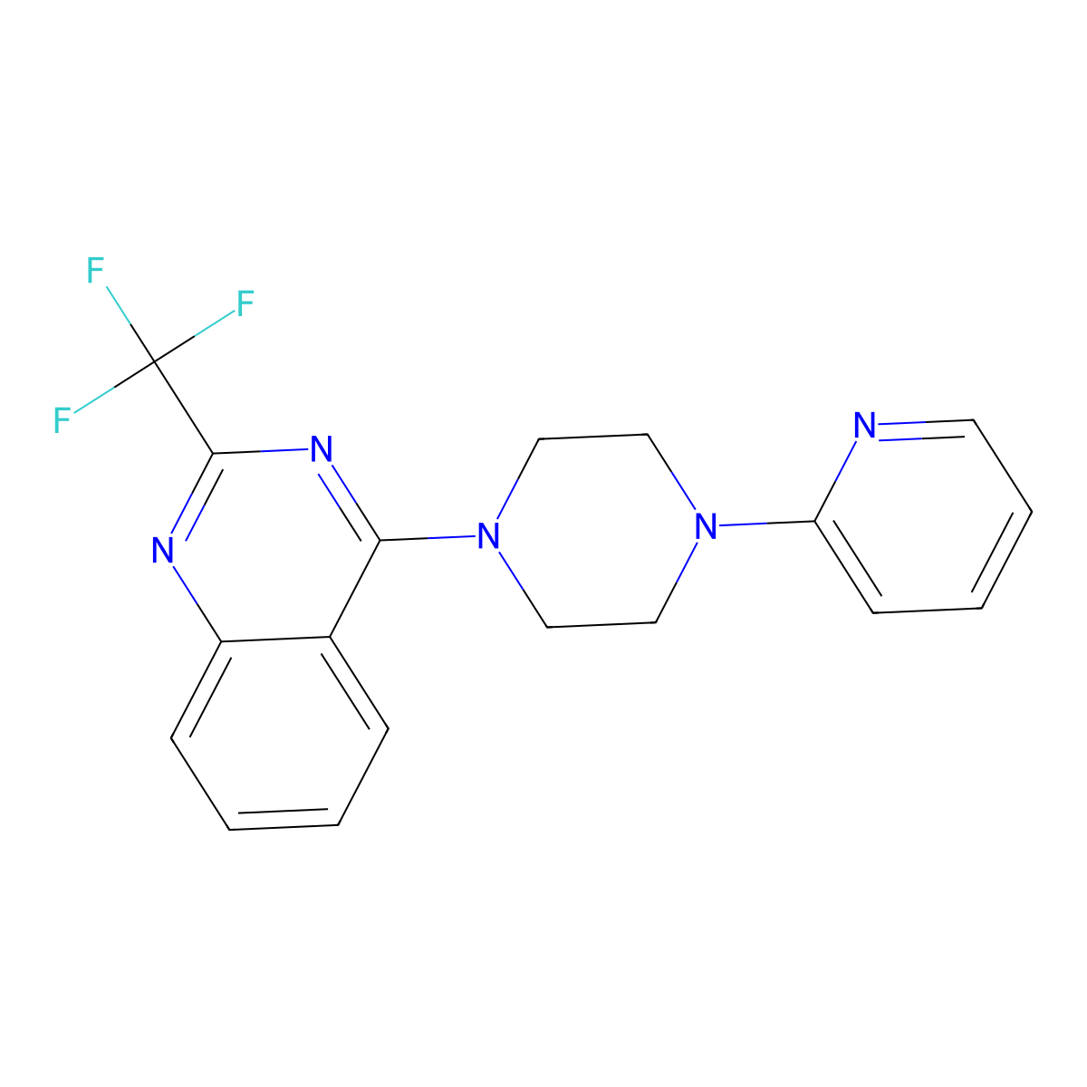 4-(4-(Pyridin-2-yl)piperazin-1-yl)-2-(trifluoromethyl)quinazoline molecular structure, CAS 1313857-37-2