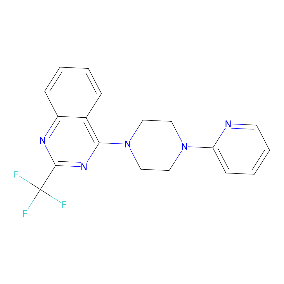 4-(4-(Pyridin-2-yl)piperazin-1-yl)-2-(trifluoromethyl)quinazoline molecular structure, CAS 1313857-37-2