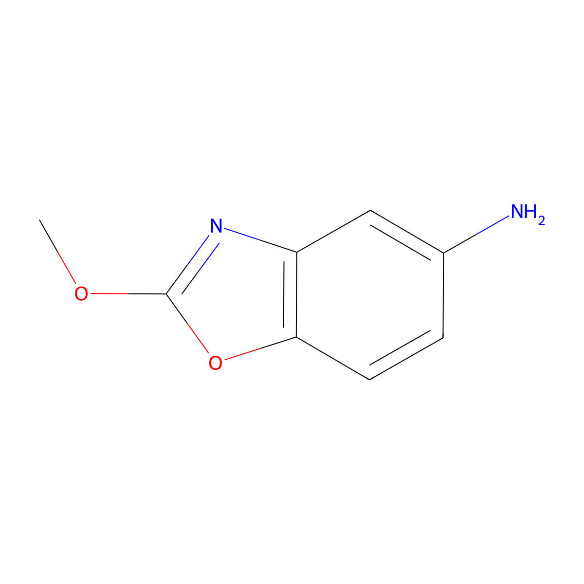 2-Methoxy-1,3-benzoxazol-5-amine molecular structure, CAS 1313868-77-7