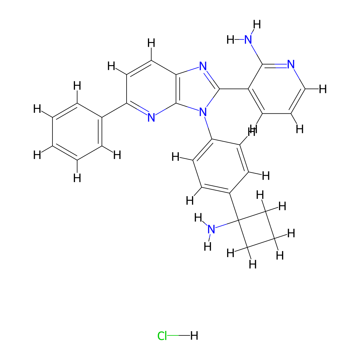 Miransertib (ARQ 092) HCl molecular structure, CAS 1313883-00-9