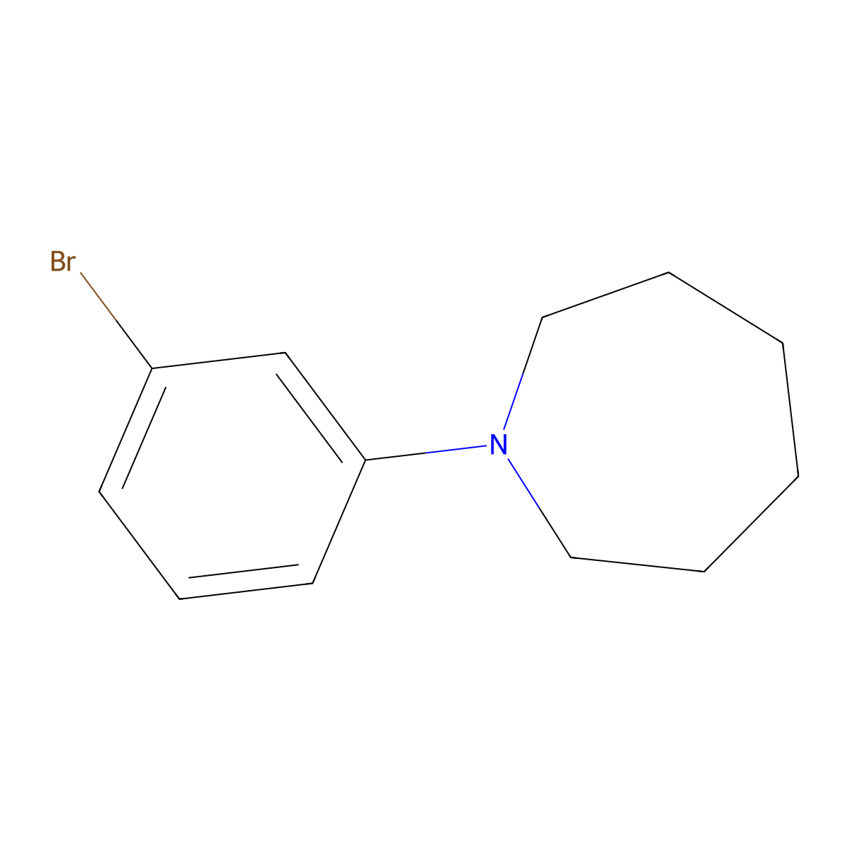 1-(3-Bromophenyl)azepane molecular structure, CAS 1313883-57-6