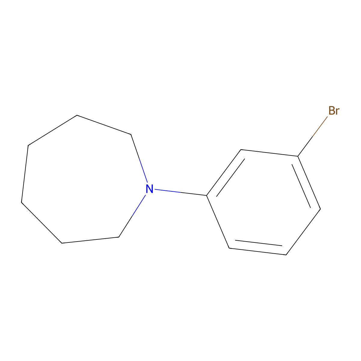 1-(3-Bromophenyl)azepane molecular structure, CAS 1313883-57-6