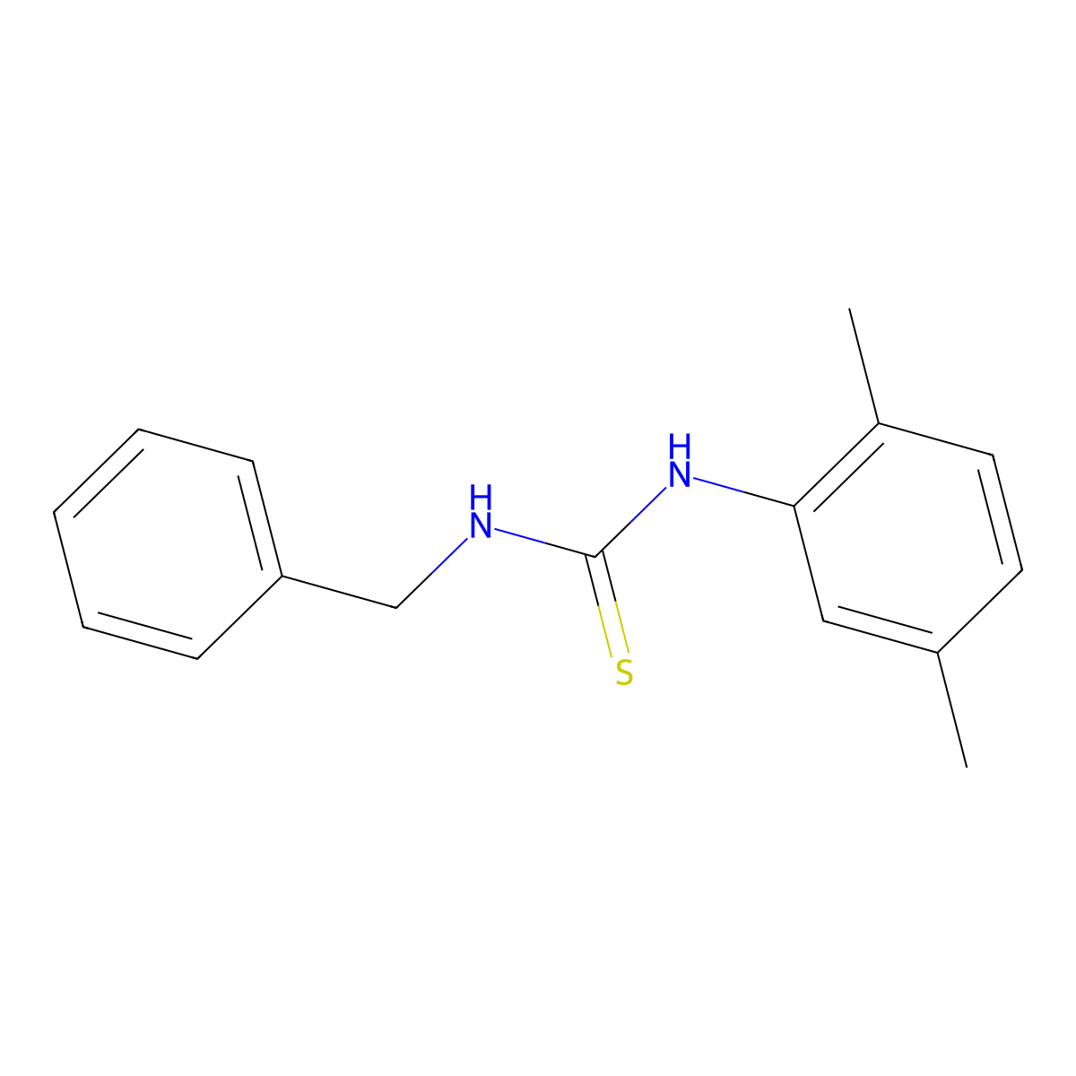 1-Benzyl-3-(2,5-dimethylphenyl)thiourea molecular structure, CAS 131389-22-5